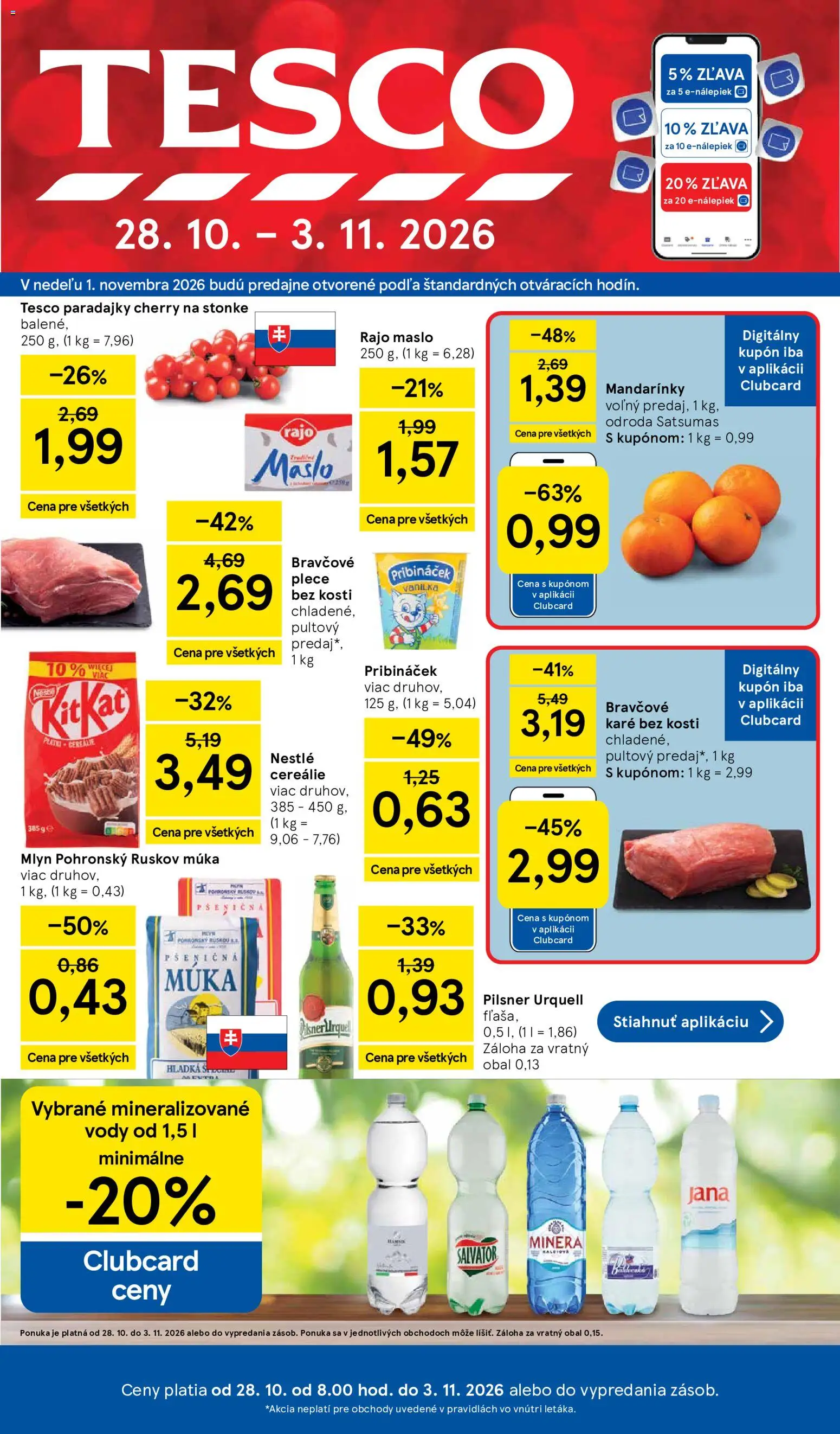 Náhľad Tesco letáku platného od 28.10.2026