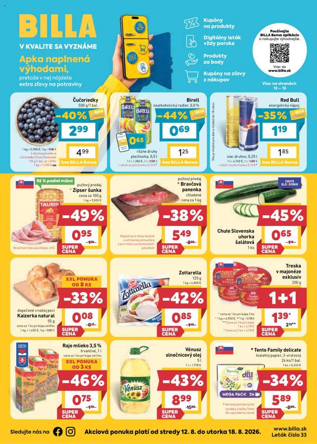 Nový Billa leták od 12.08.