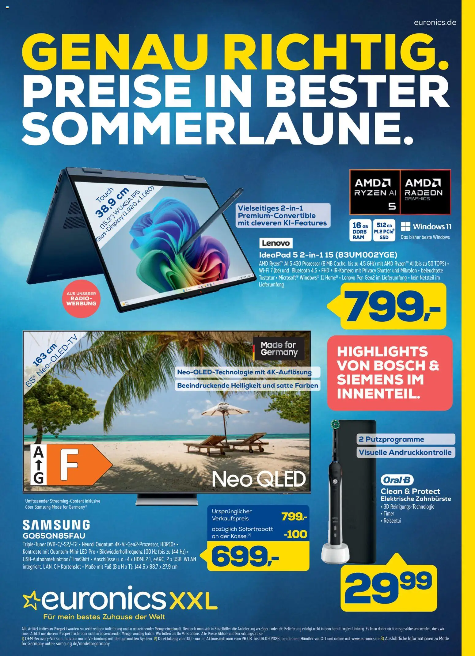 Vorschau von dem Prospekt des Geschäftes Euronics, gültig ab dem 26.08.2026