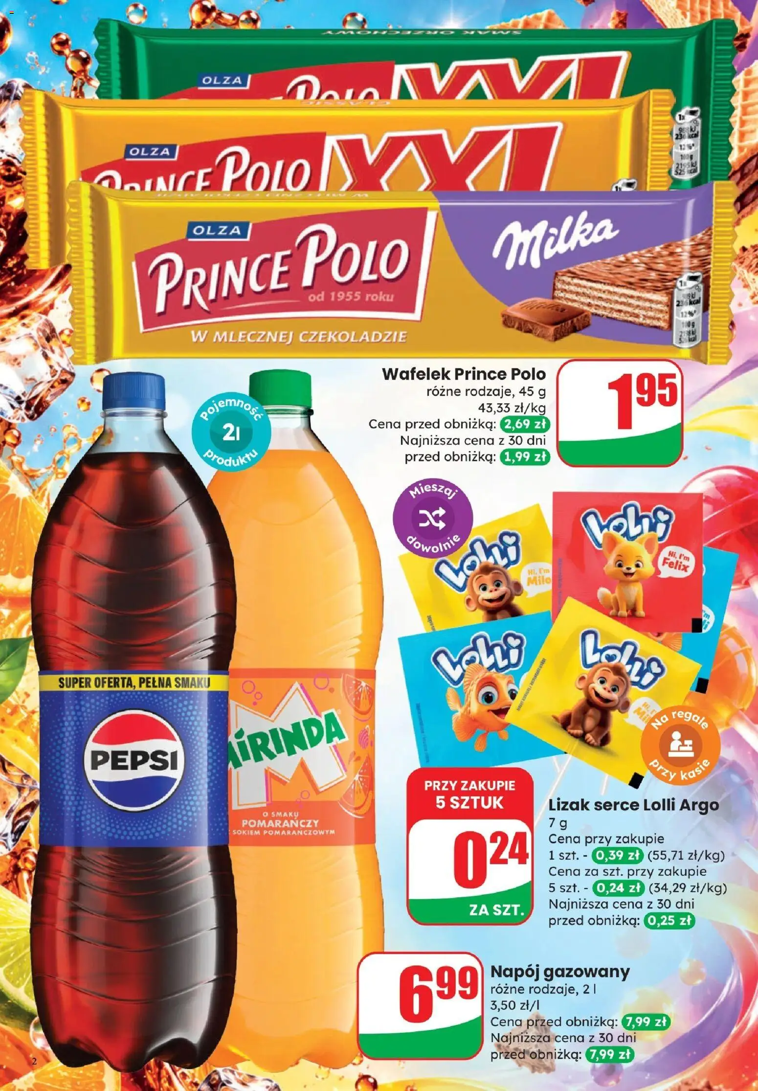 Pogląd gazetki "Dino gazetka - Weekendowe Okazje" ze sklepu Dino ważnej od 09.10.2026 - Prince polo, Pepsi, Milka, Wafelek
