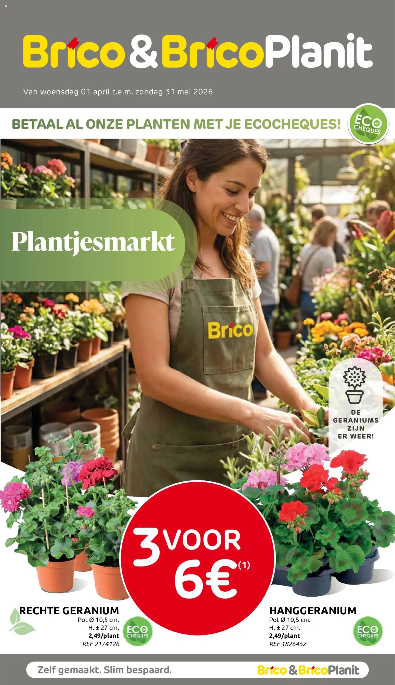 Voorbeeld van Brico Plan-it Folder van winkel Brico Plan-it geldig vanaf 01/04/2026 - Geraniums, Pot