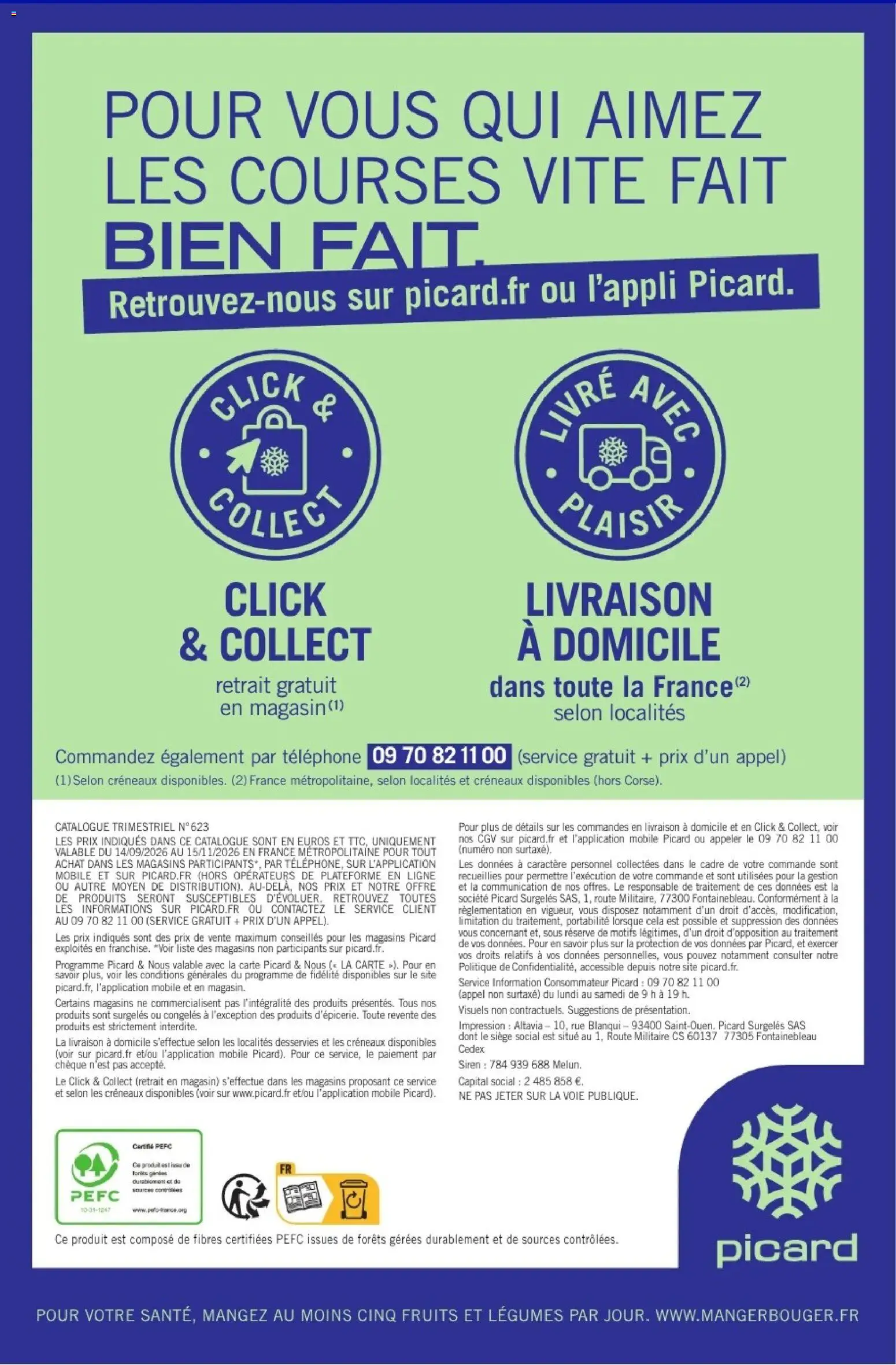 Prévisualisation de Picard - Catalogue Trimestriel du magasin Picard formulaire valide 14/09/2026 - Téléphone, Livre, Fruits, Impression, Cadre