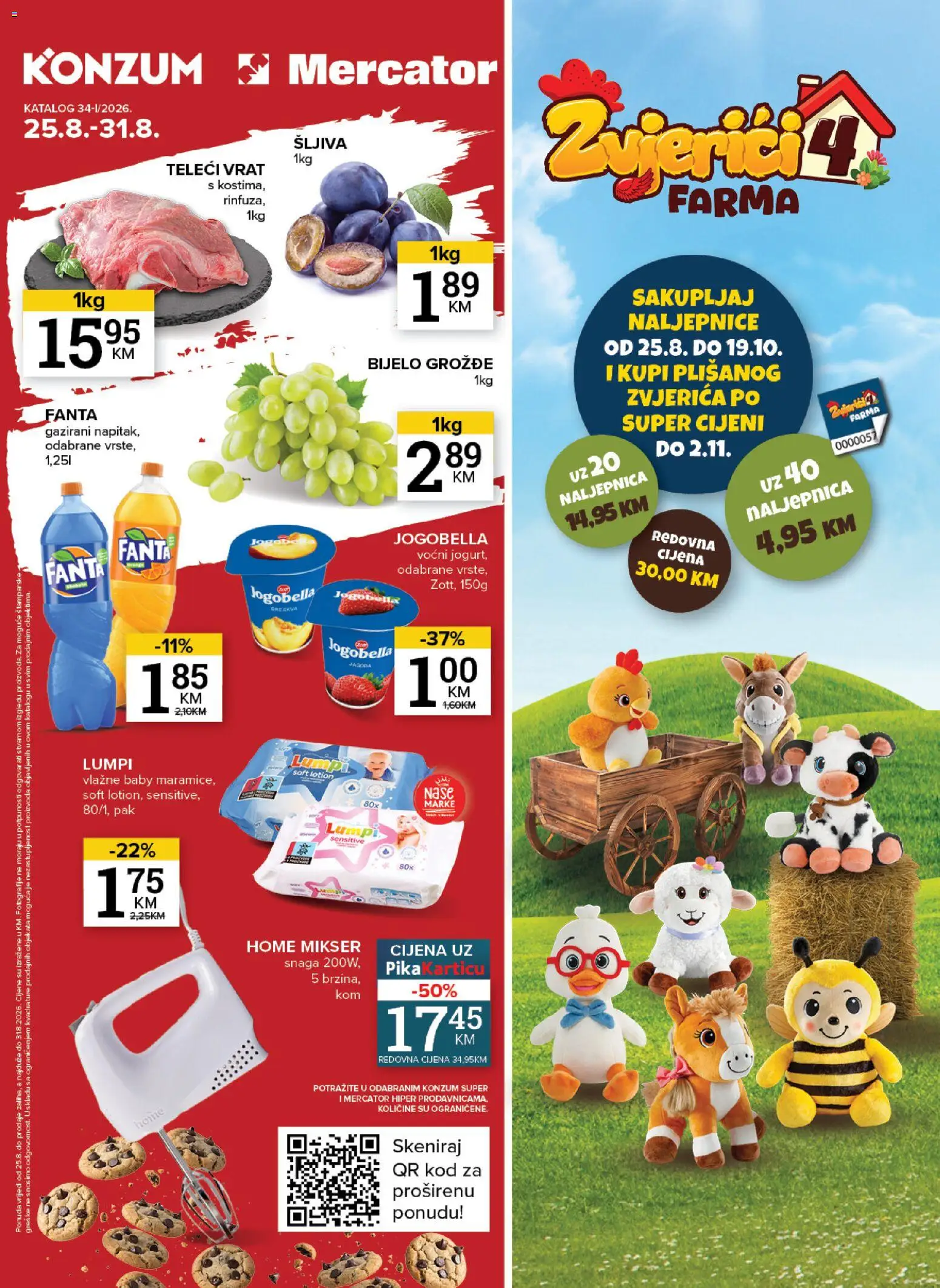 Pregled letka Mercator katalog trgovine Mercator vrijedi od 25.08.2026