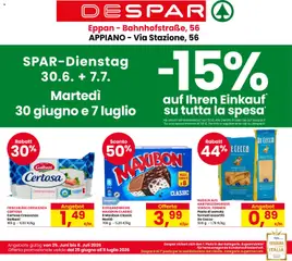 Anteprima dell'opuscolo Despar volantino Appiano dal negozio Despar valido da 25/06/2026