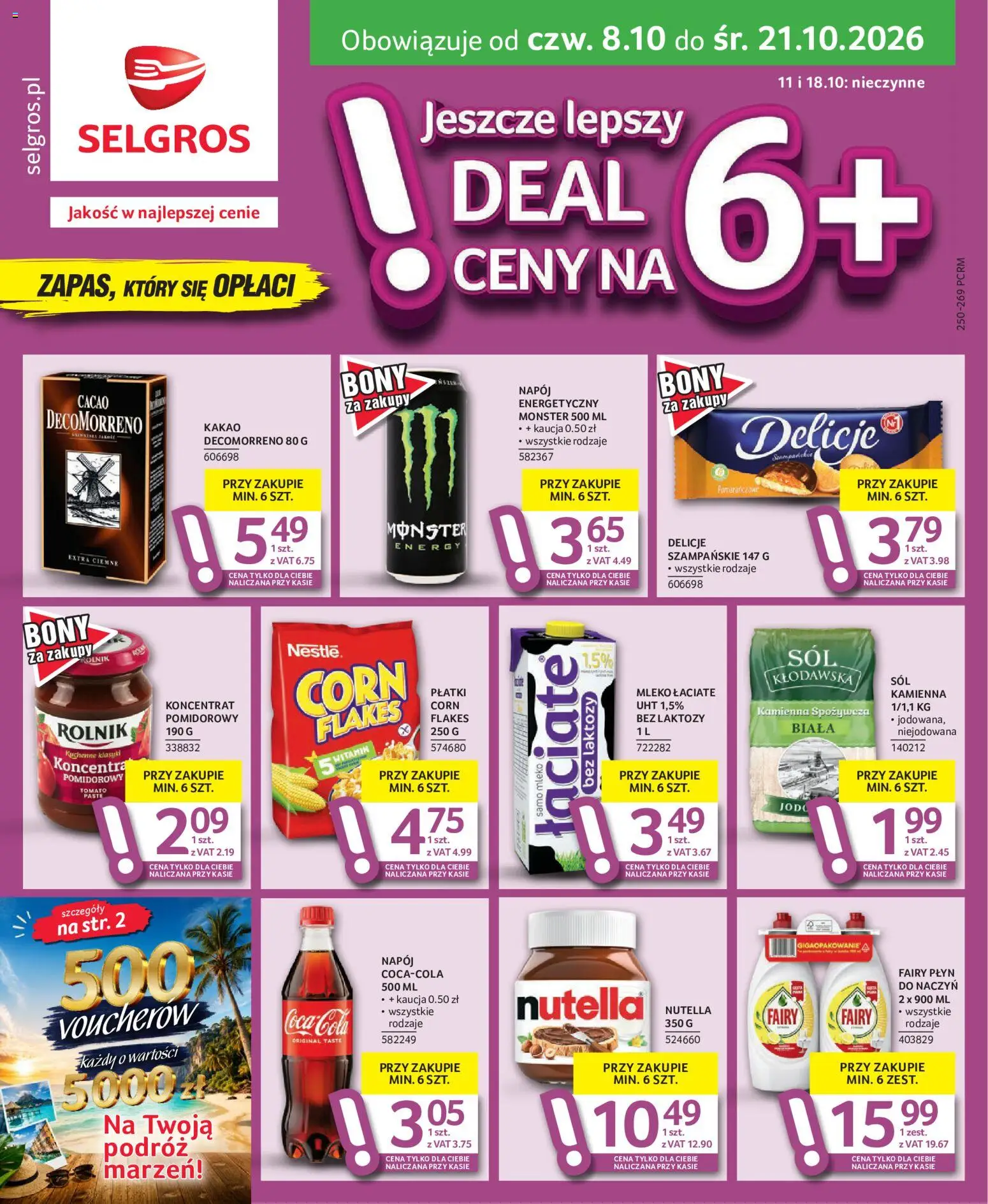 Pogląd gazetki "Selgros cash&carry gazetka - Oferta dla profesjonalistów" ze sklepu Selgros cash&carry ważnej od 08.10.2026 - Mleko, Nutella, Kakao, Fairy, Płatki, Bez laktozy