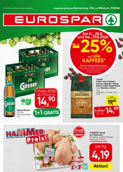 Vorschau der Angebote: Eurospar Eurospar Flugblatt gültig ab 27.08.2026