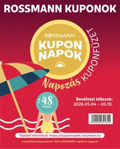 Rossmann - Rossmann Kupon Napok megtekintése, amely érvényes 2026.05.04.-től