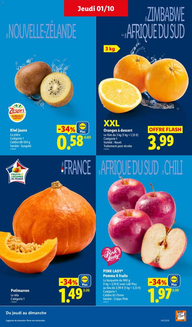 Nouveau catalogue Lidl à partir du 01/10