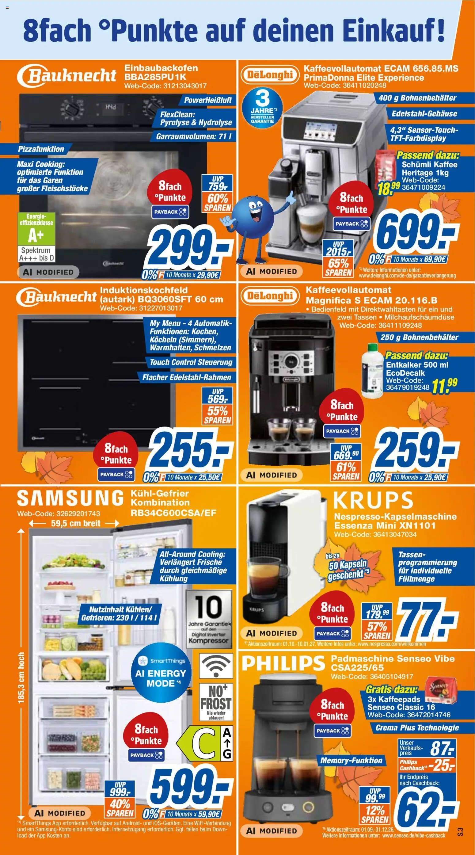 Vorschau von dem Prospekt des Geschäftes Expert, gültig ab dem 26.10.2026 - Samsung, Kaffee, Kaffeevollautomat, Philips, Senseo, Energy, Krups, Kaffeepads
