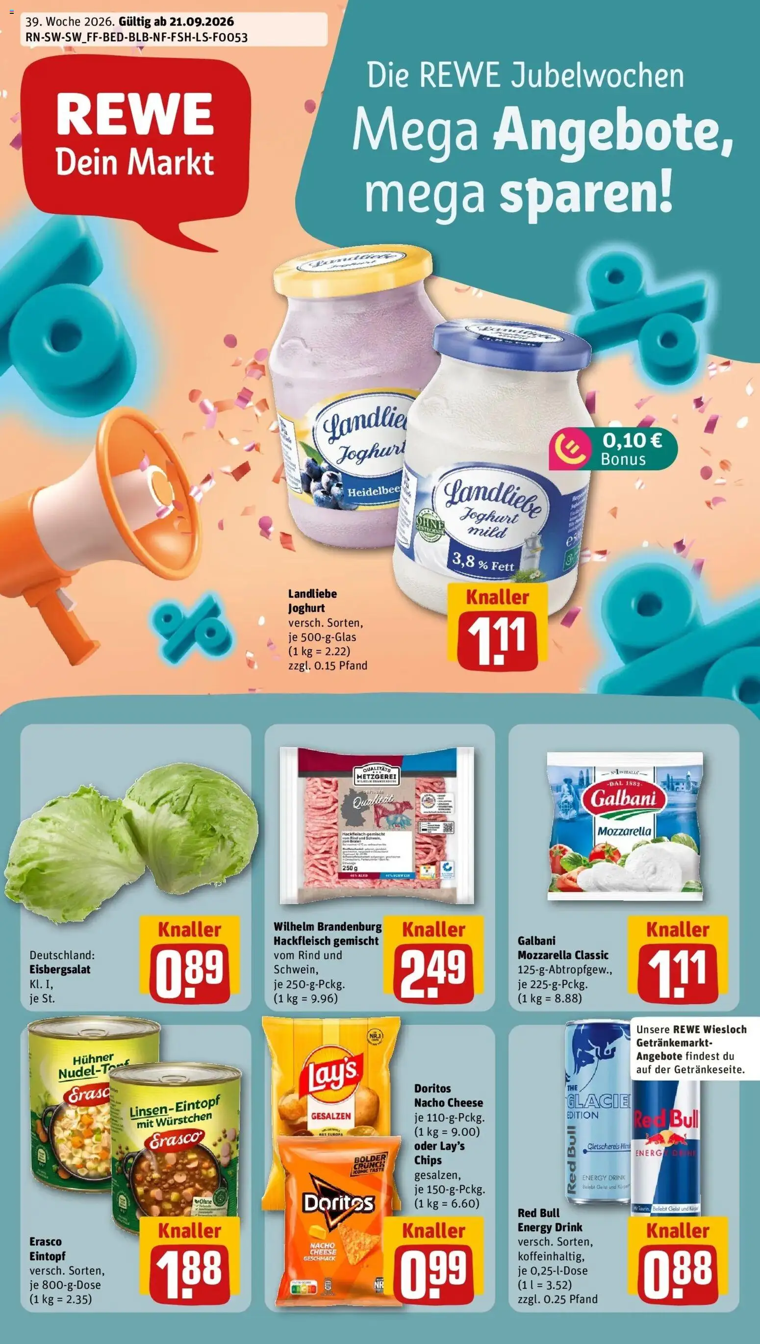Vorschau von dem Prospekt des Geschäftes Rewe, gültig ab dem 21.09.2026