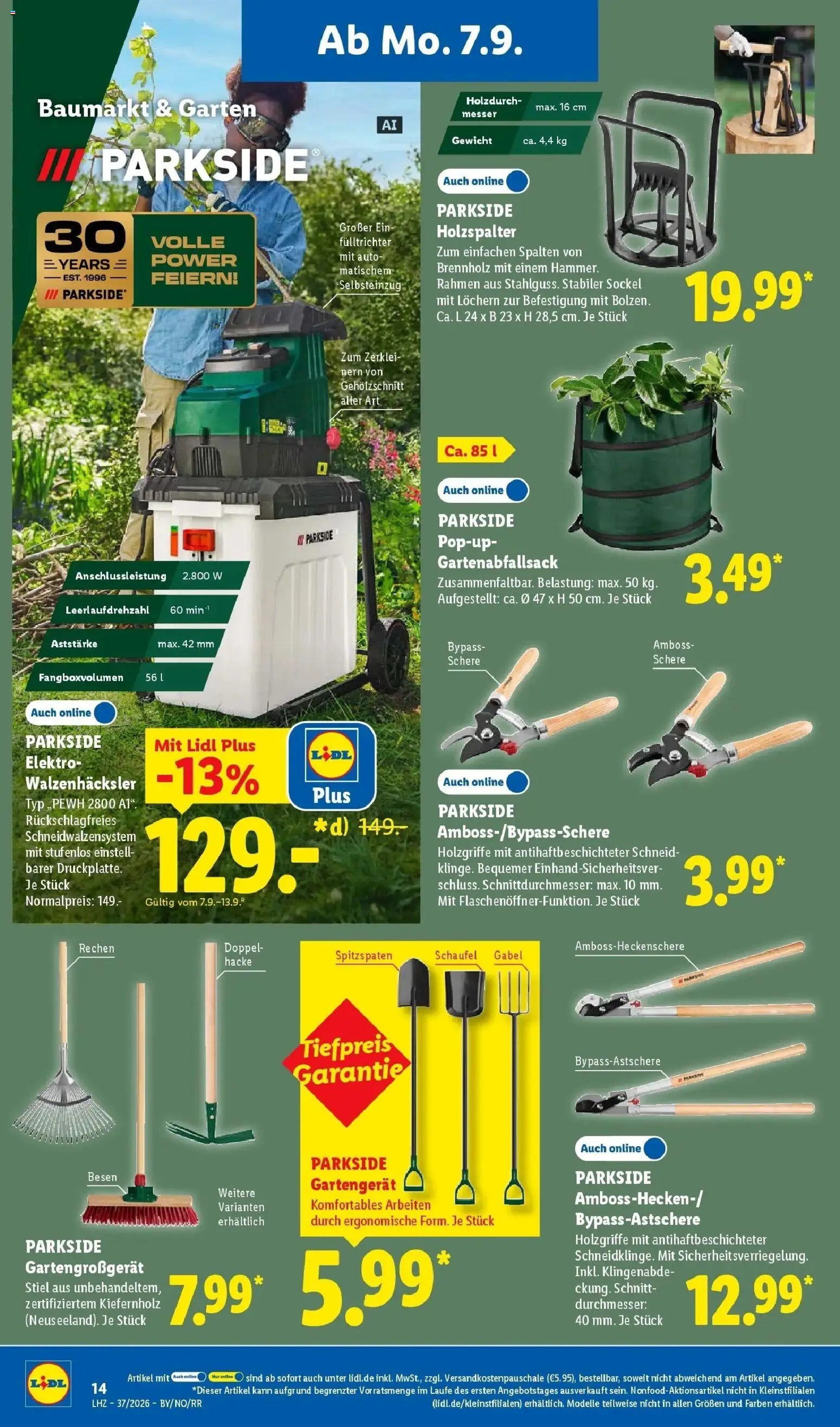 Vorschau von dem Prospekt des Geschäftes Lidl, gültig ab dem 07.09.2026 - Gewicht