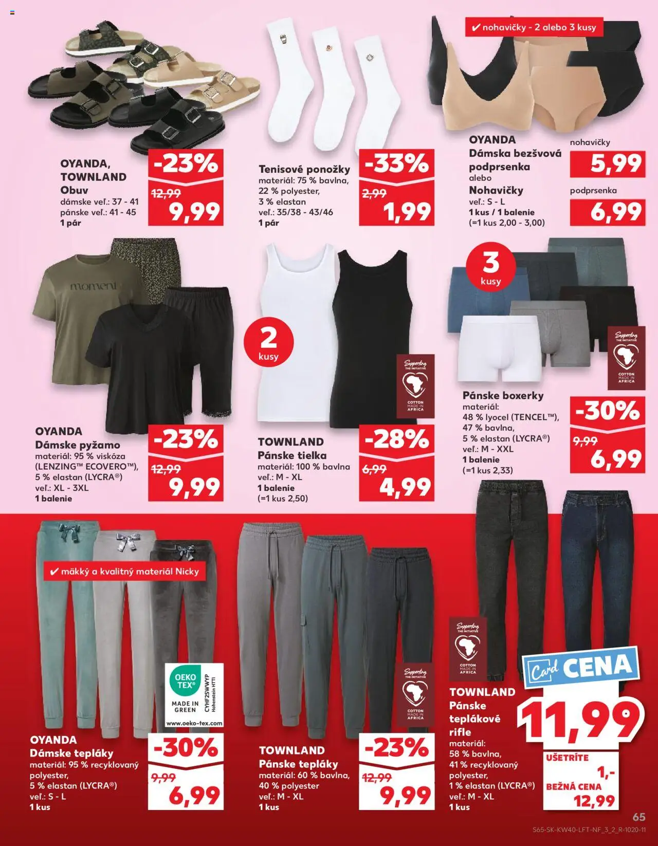 Náhľad Kaufland letáku platného od 02.10.2025 - Ponožky, Pyžamo, Nohavičky, Boxerky, Podprsenka
