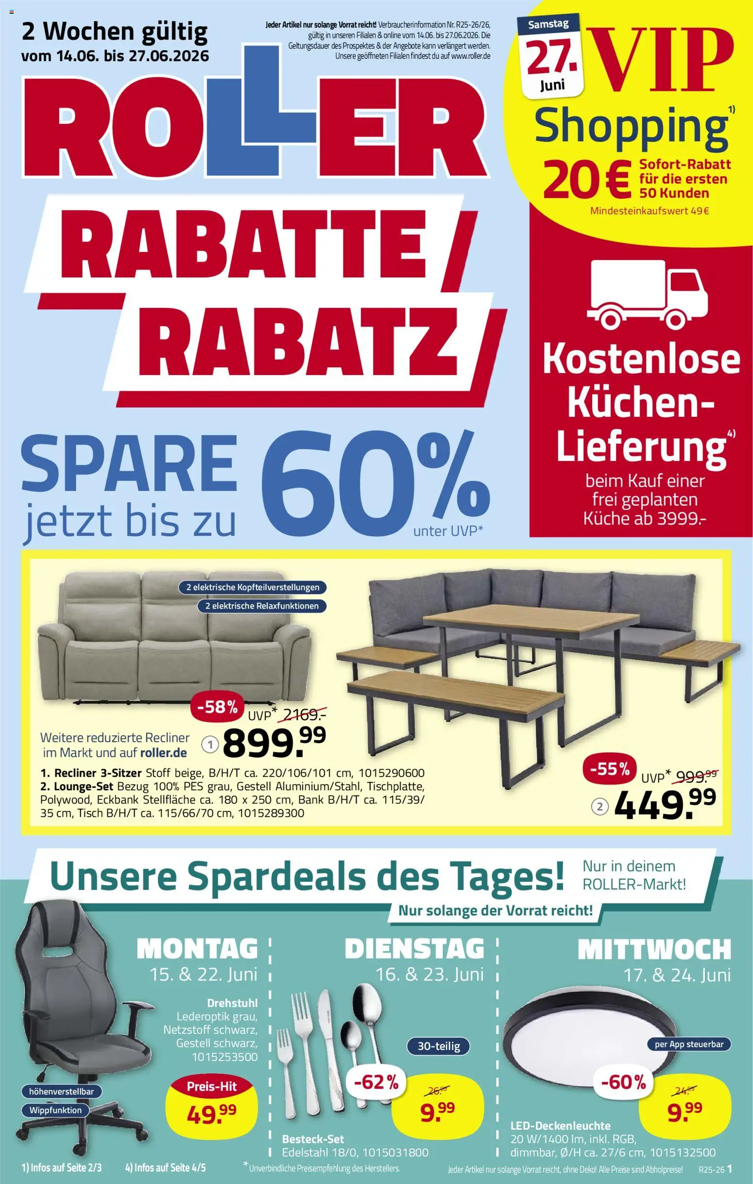Vorschau von dem Prospekt des Geschäftes Roller, gültig ab dem 14.06.2026