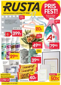 Förhandsgranska reklamblad Rusta erbjudanden från butik Rusta gäller från 07/09/2026