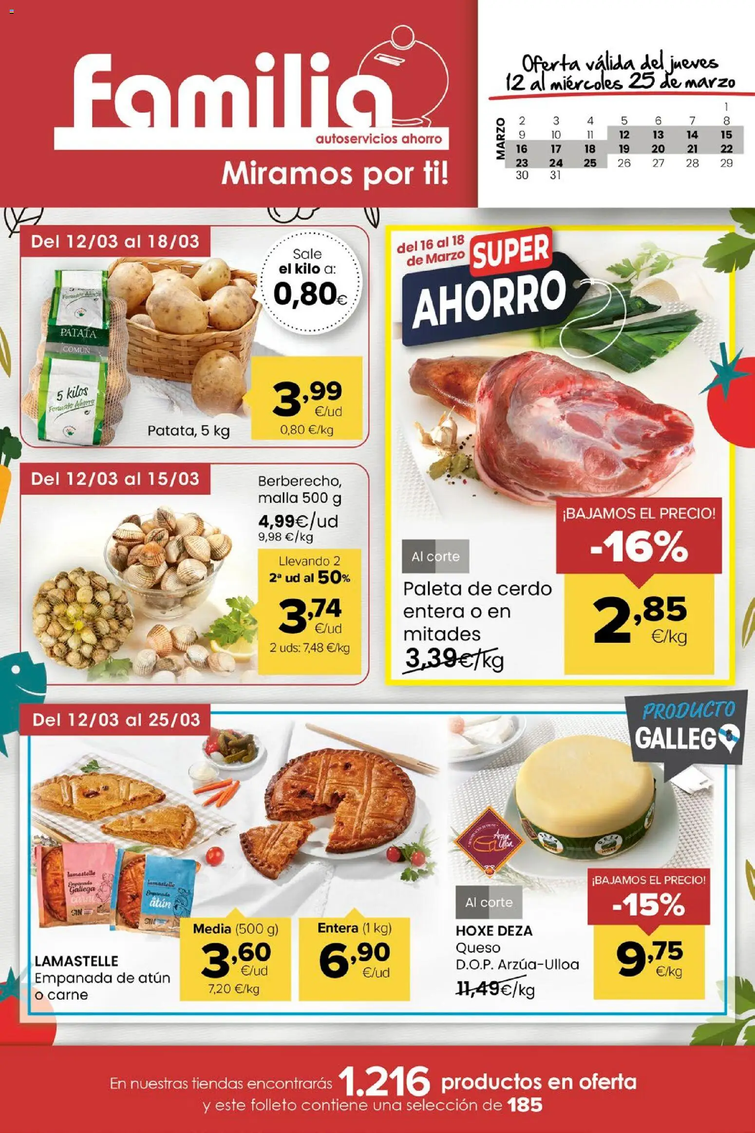 Vista previa del folleto de la tienda Eroski válido desde el 12/03/2026 - Queso, Cerdo, Carne, Atún, Paleta de cerdo