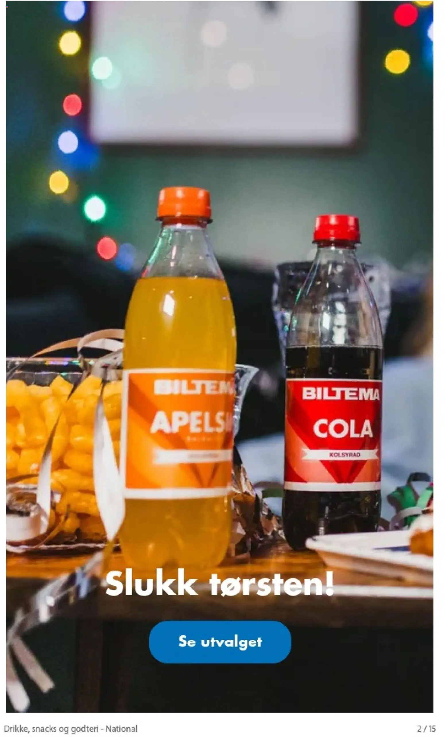 Forhåndsvis Biltema kundeavis Drikke, snacks og godteri - National fra butikk Biltema gyldig fra 04/09/2026