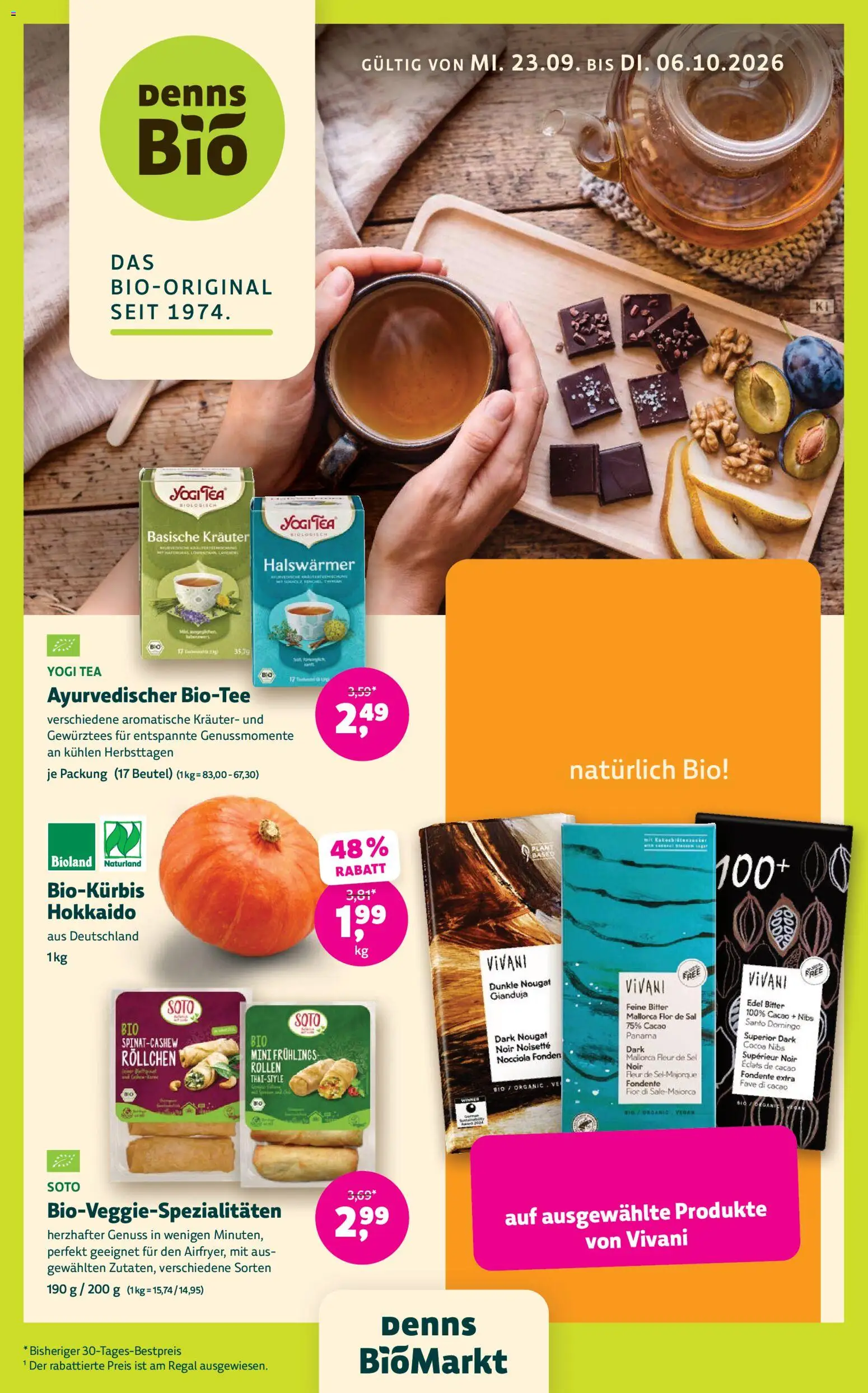 Vorschau der Angebote: Denns BioMarkt Denns BioMarkt Angebote gültig ab 23.09.2026 - Regal