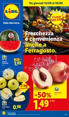 Anteprima dell'opuscolo Lidl volantino Fresca e conveniente dal negozio Lidl valido da 13/08/2026