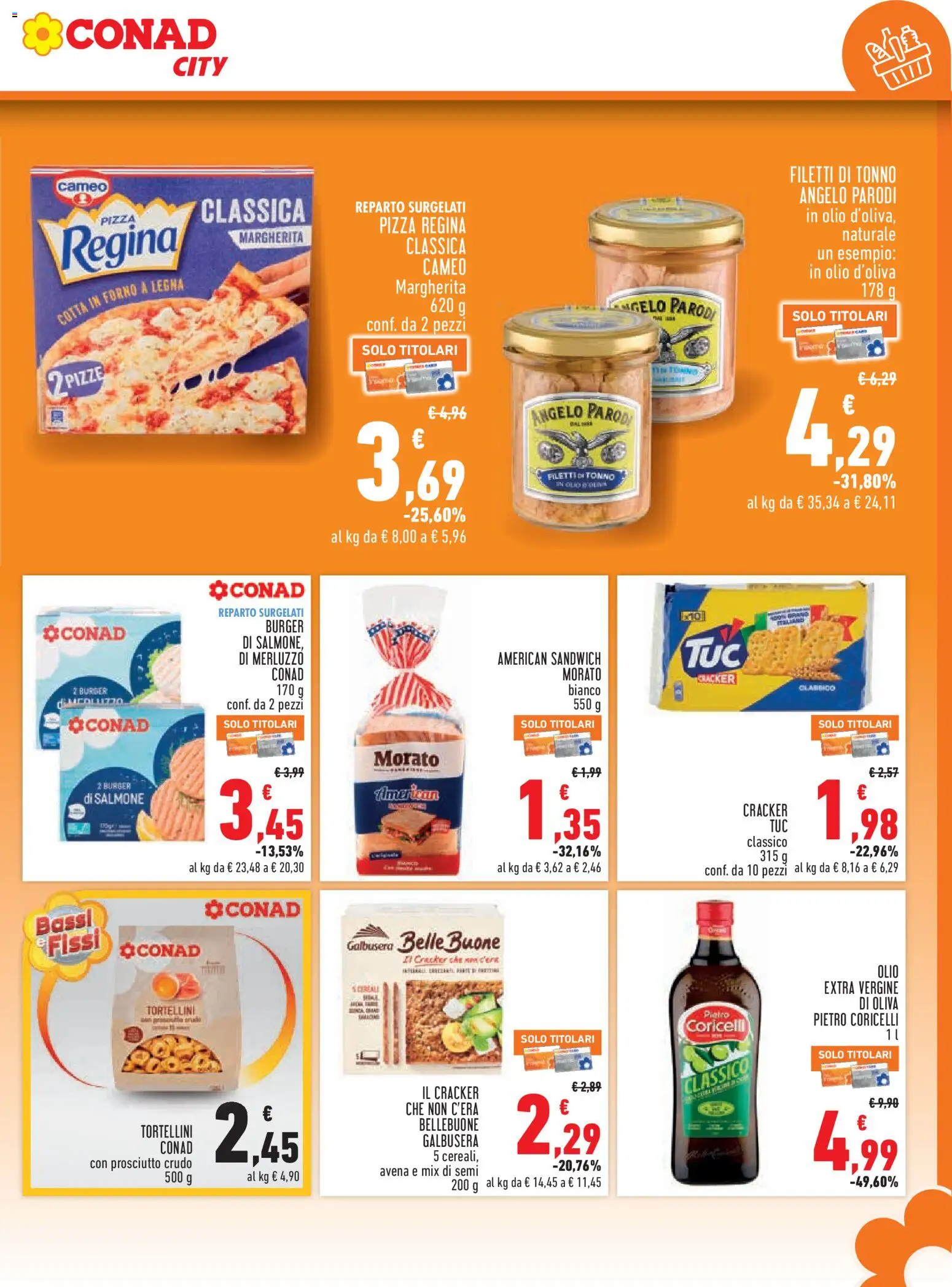 Anteprima dell'opuscolo Conad volantino City Piemonte dal negozio Conad valido da 22/10/2026 - Forno, Merluzzo, Prosciutto, Crackers, Cracker, Olive, Olio extra vergine, Olio d'oliva