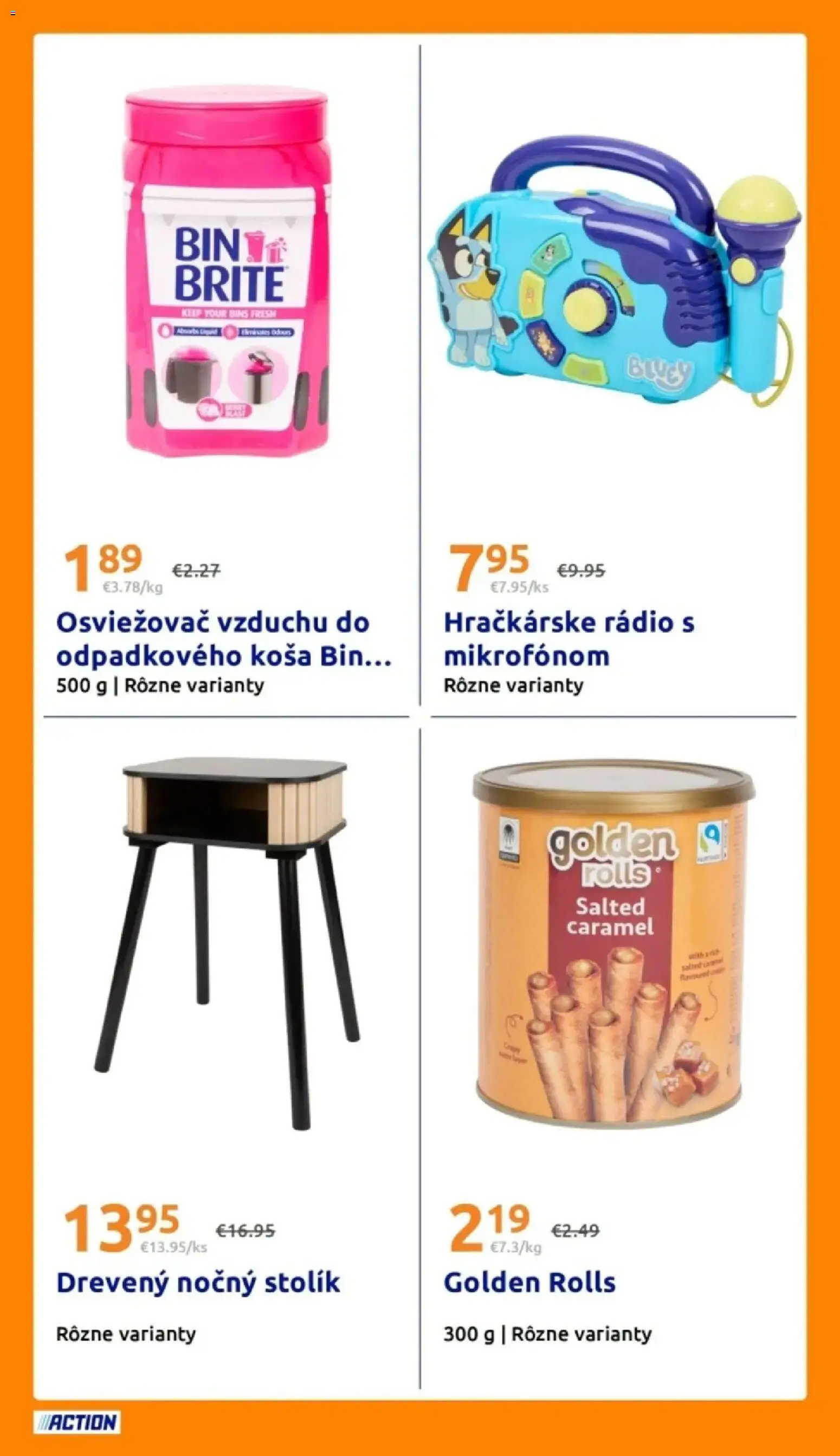 Náhľad Action letáku platného od 21.10.2026 - Nočný stolík, Osviežovač vzduchu, Rádio, Stolík