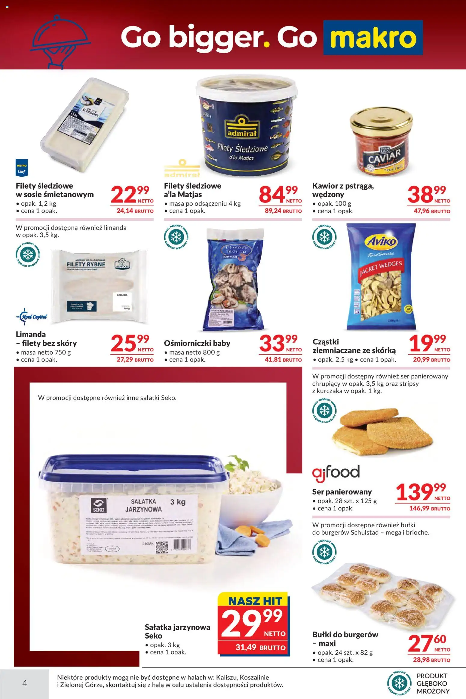 Pogląd gazetki "Makro gazetka - Oferta dla Gastronomii" ze sklepu Makro ważnej od 27.10.2026 - Sałatka, Sałatki, Kawior, Bułki do burgerów, Stripsy, Bułki, Ser panierowany, Filety śledziowe a'la matjas