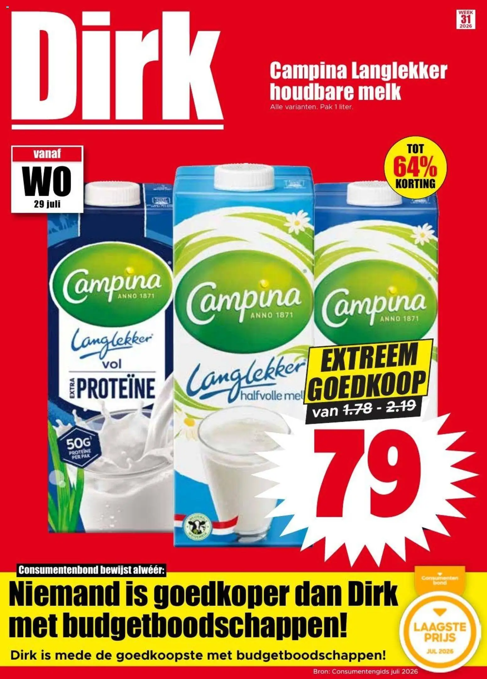 Voorbeeld van Dirk Folder / Publicité van winkel Dirk geldig vanaf 29/07/2026