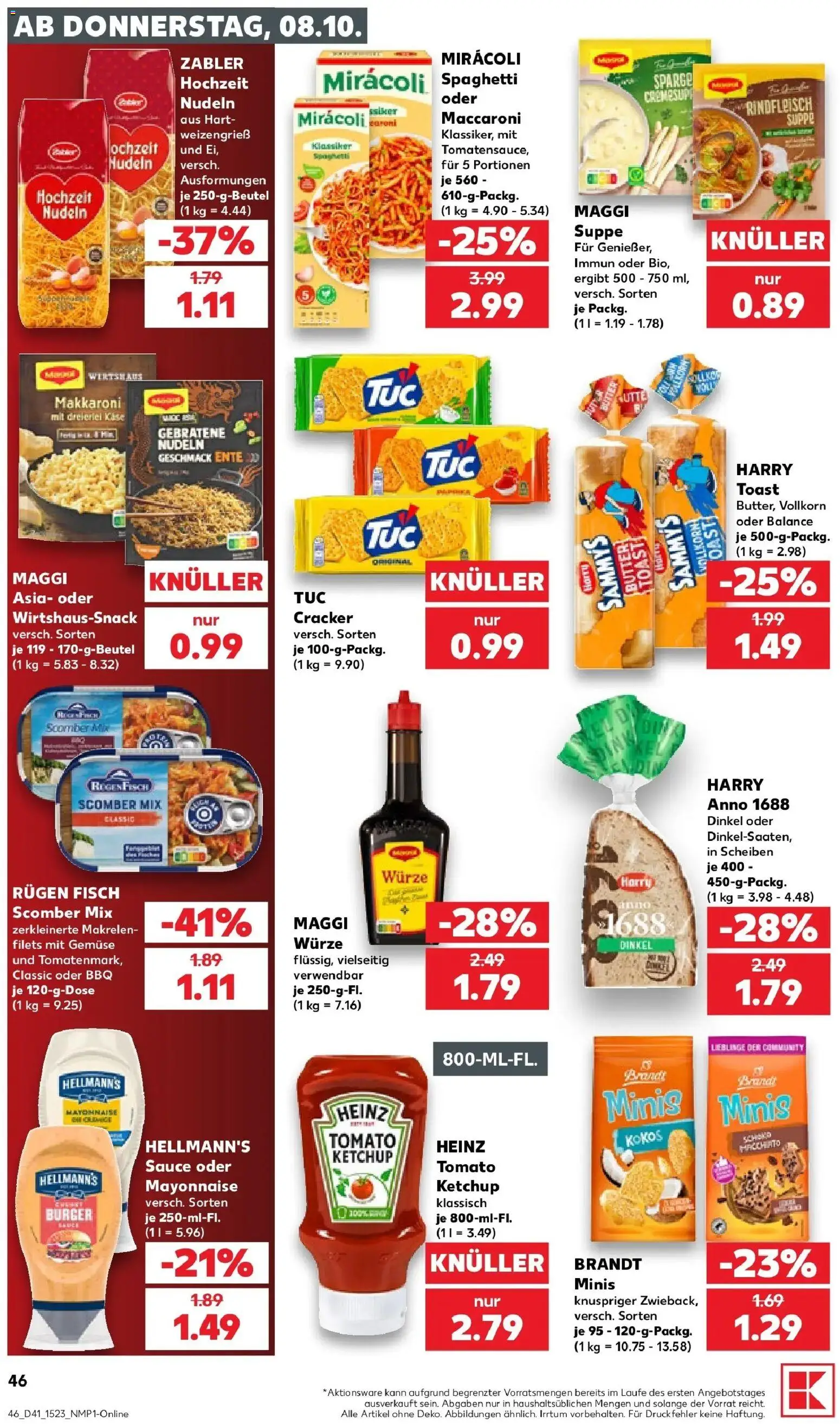 Vorschau von dem Prospekt des Geschäftes Kaufland, gültig ab dem 08.10.2026 - Burger, Butter, Käse, Gemüse, Mayonnaise, Rindfleisch, Ketchup, Toast