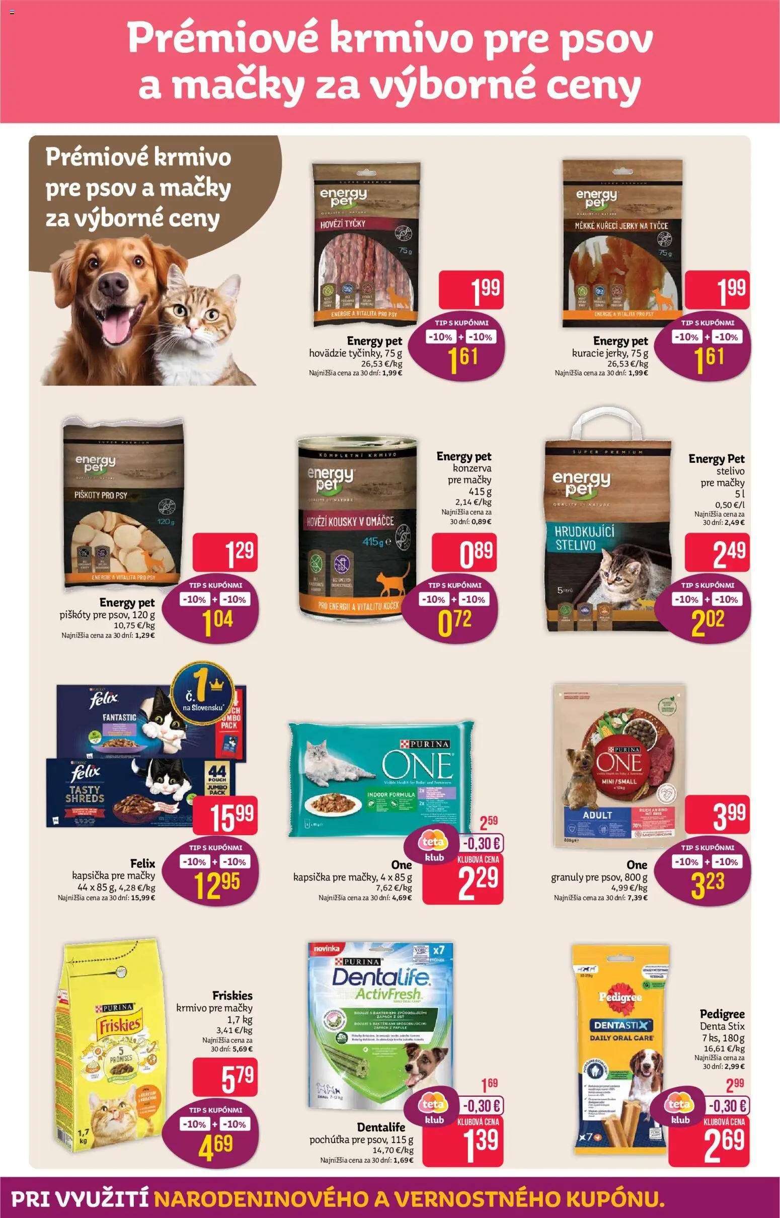 Náhľad Teta drogerie letáku platného od 12.10.2026 - Felix, Krmivo pre psov, Jerky, Friskies, Piškóty
