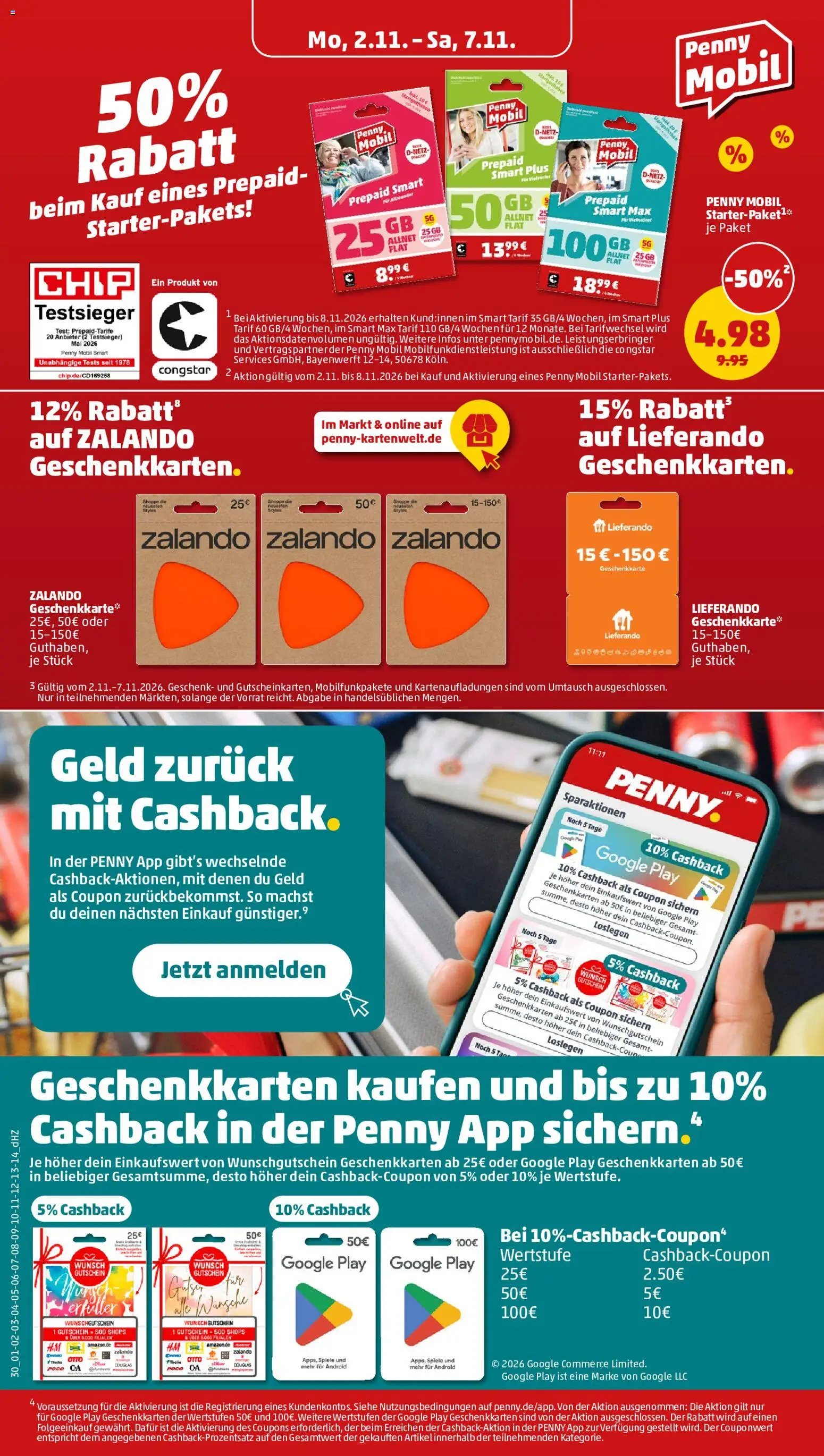 Vorschau von dem Prospekt des Geschäftes Penny, gültig ab dem 02.11.2026