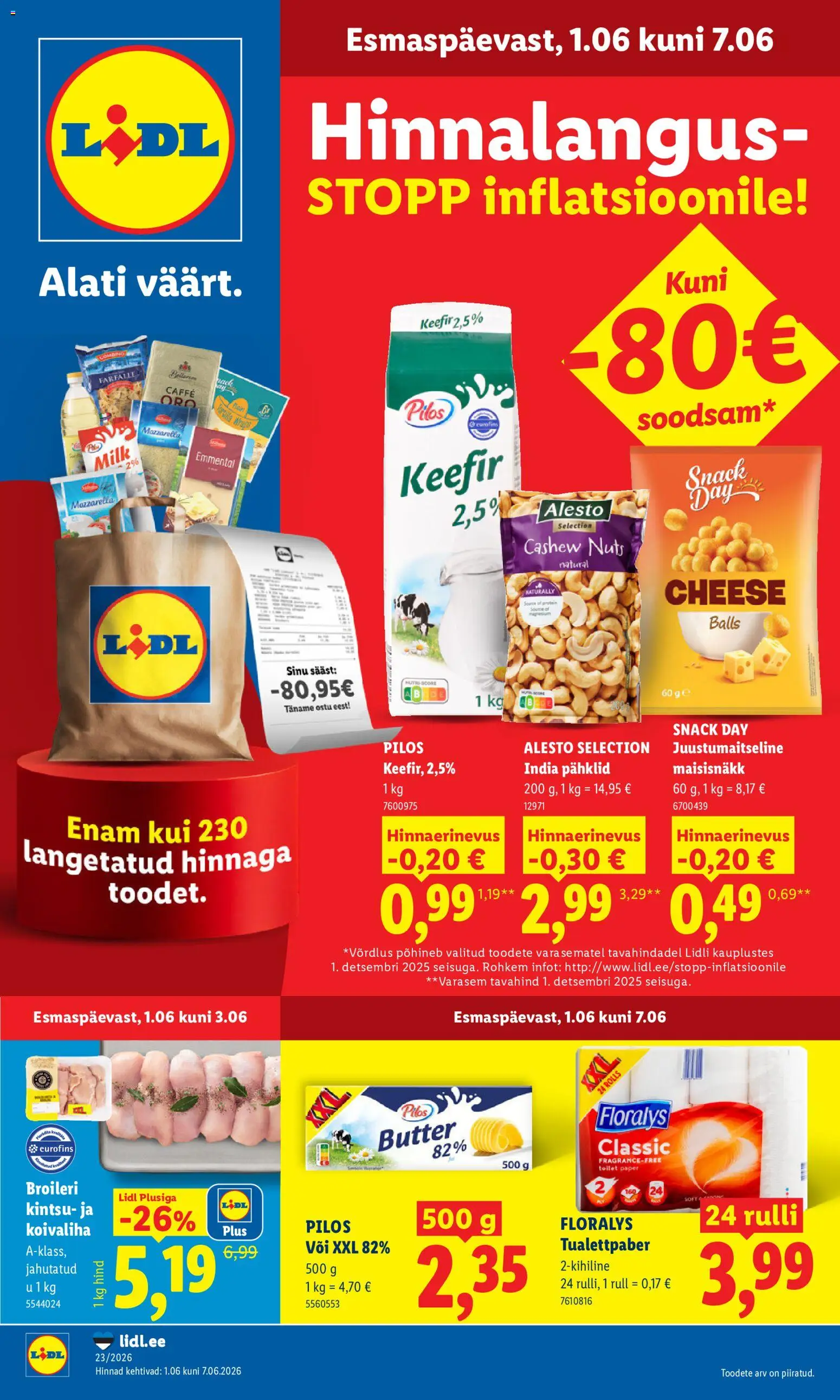 Lidl kliendilehe eelvaade alates 01.06.2026