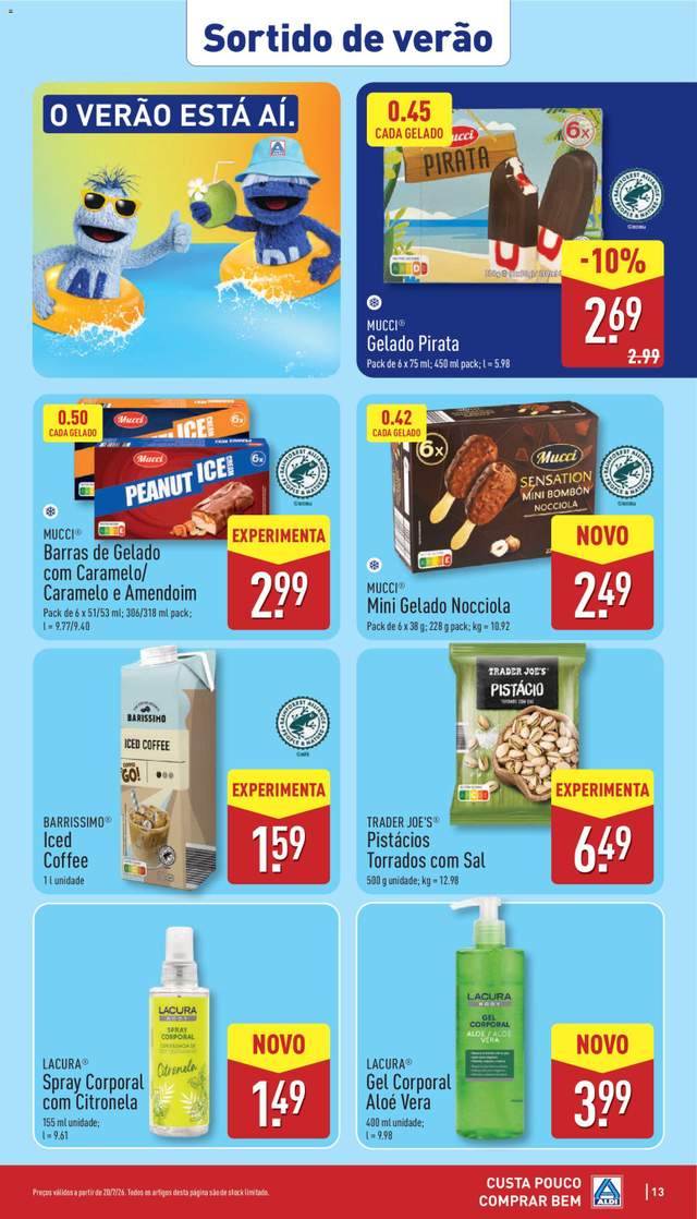 Novo folheto Aldi a partir de 20/07