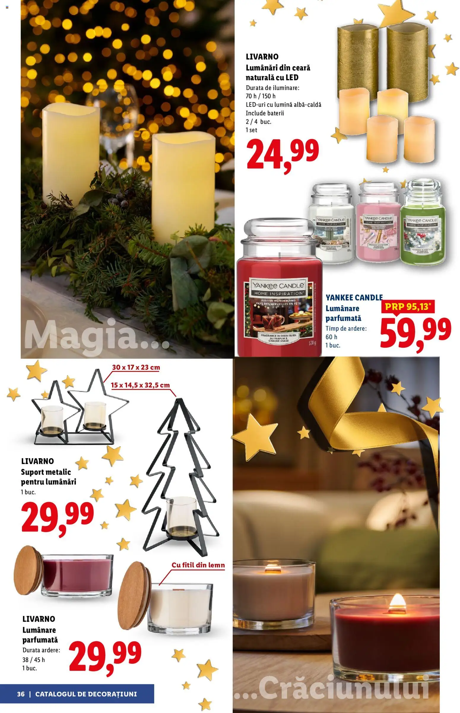 Previzualizarea de cataloage: Lidl Lidl Catalog Decorațiuni valabil de la 05.11.2026 - Parfum, Lumină, LED, Lumanare parfumata, Lumânare, Baterii, Suport