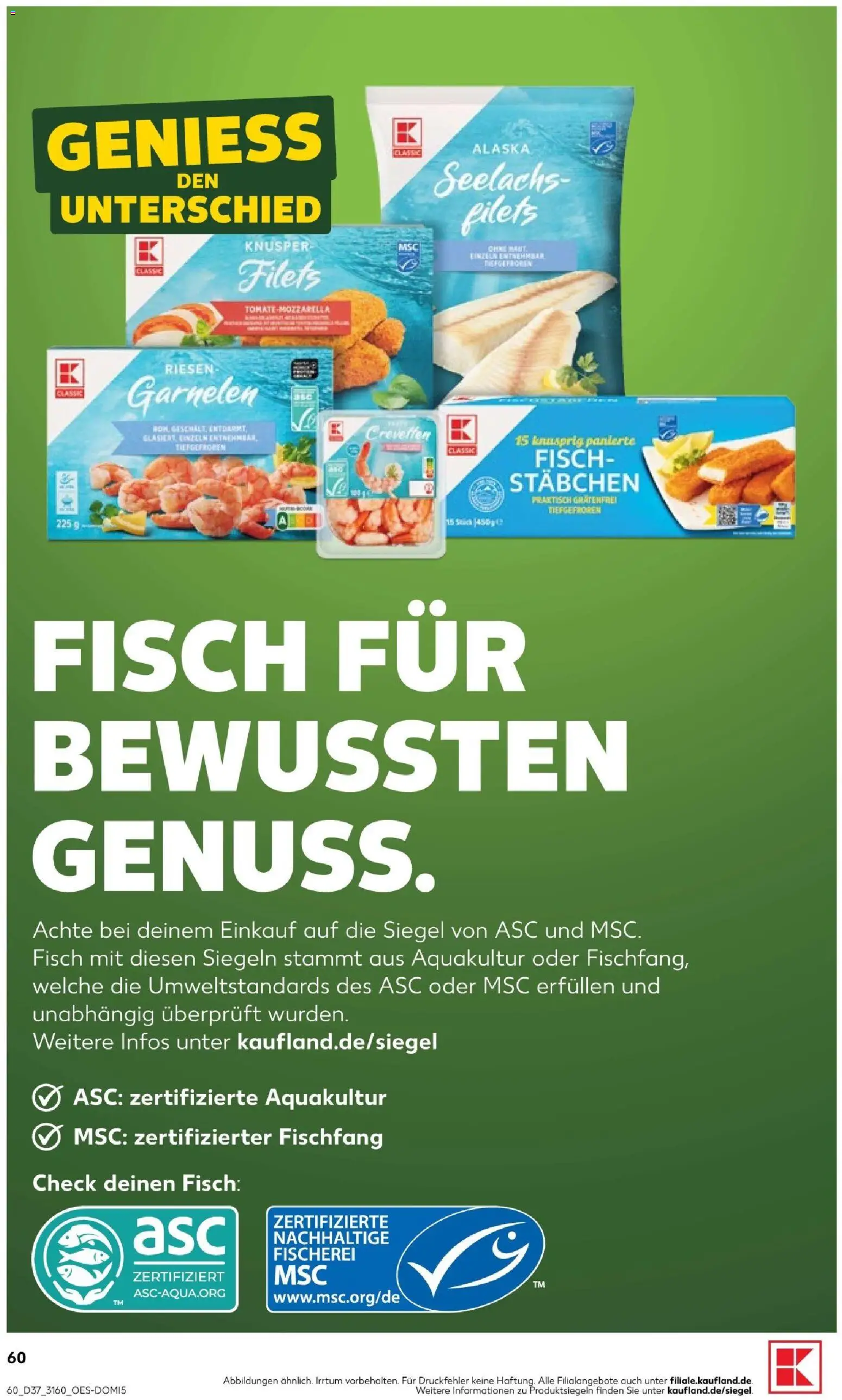 Vorschau von dem Prospekt des Geschäftes Kaufland, gültig ab dem 10.09.2026 - Fisch, Mozzarella, Garnelen