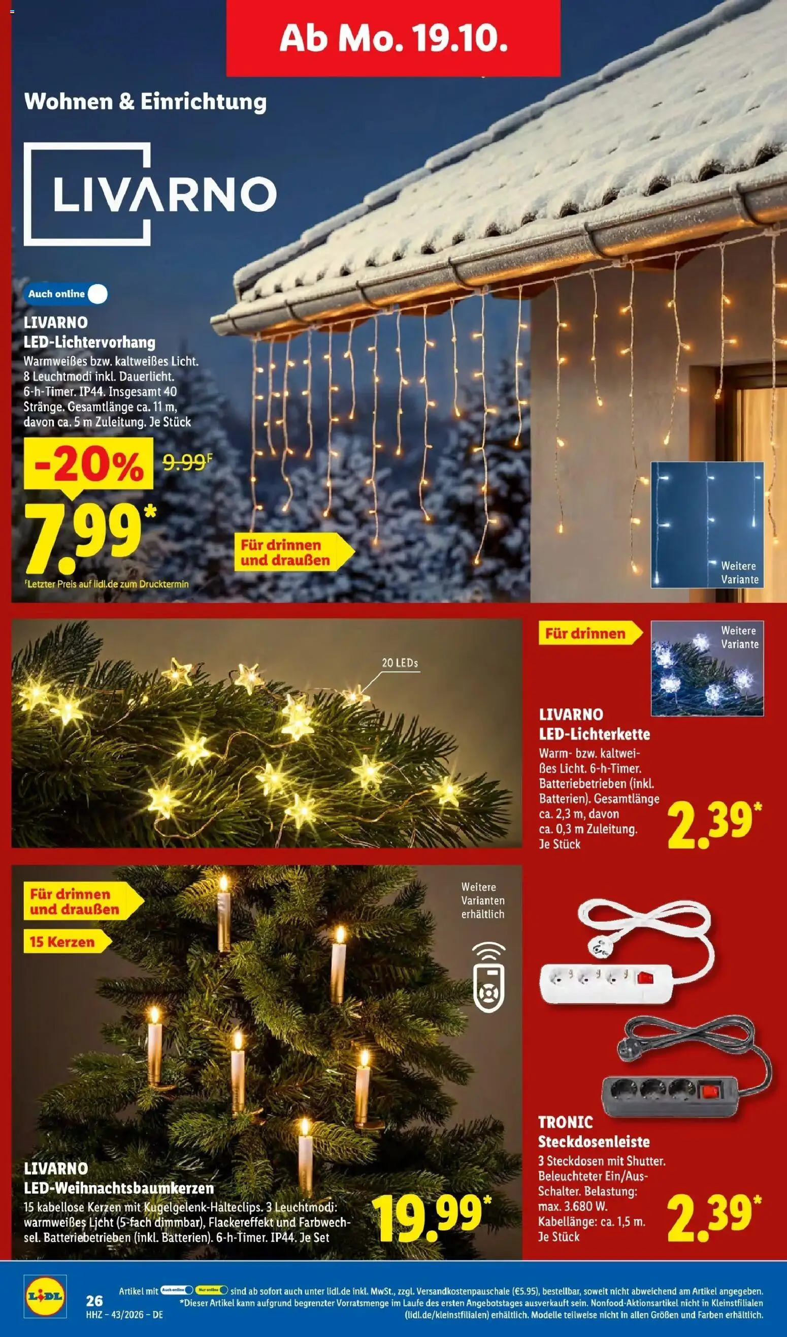 Vorschau von dem Prospekt des Geschäftes Lidl, gültig ab dem 19.10.2026
