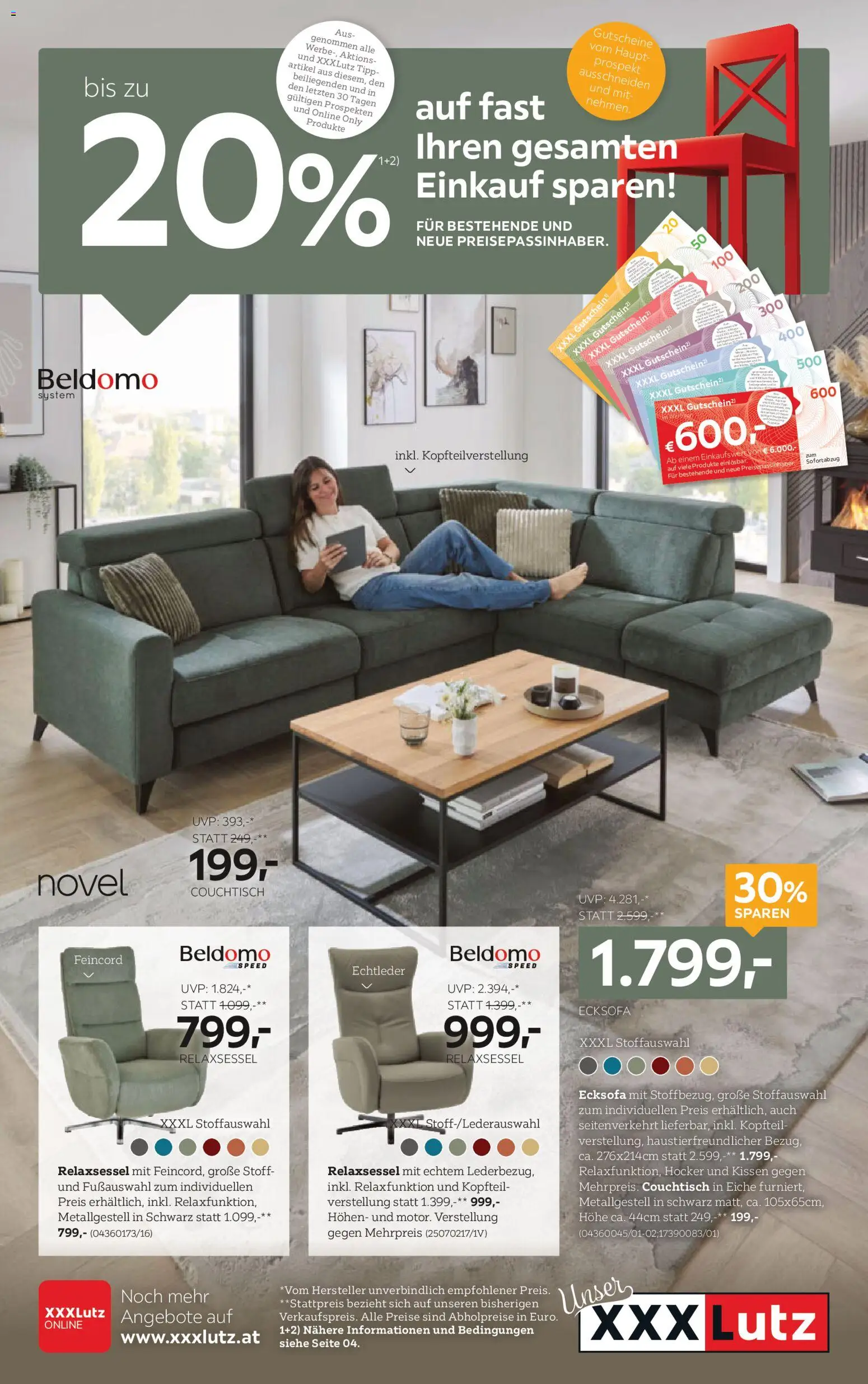 Vorschau der Angebote: XXXLutz XXXLutz Sitzgarnituren gültig ab 01.09.2026 - Couchtisch, Kissen