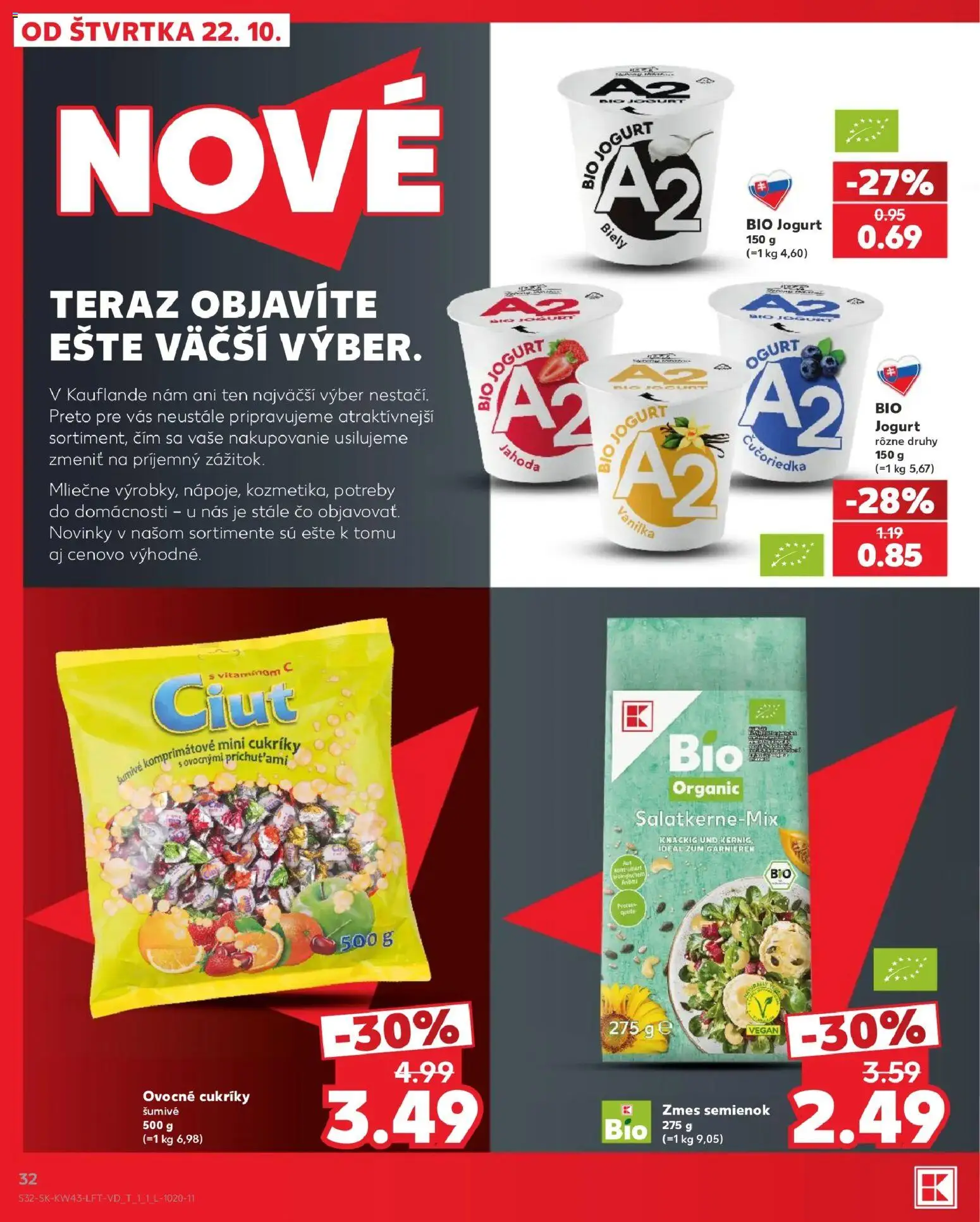 Náhľad Kaufland letáku platného od 22.10.2026 - Jogurt, Vanilka, Cukríky