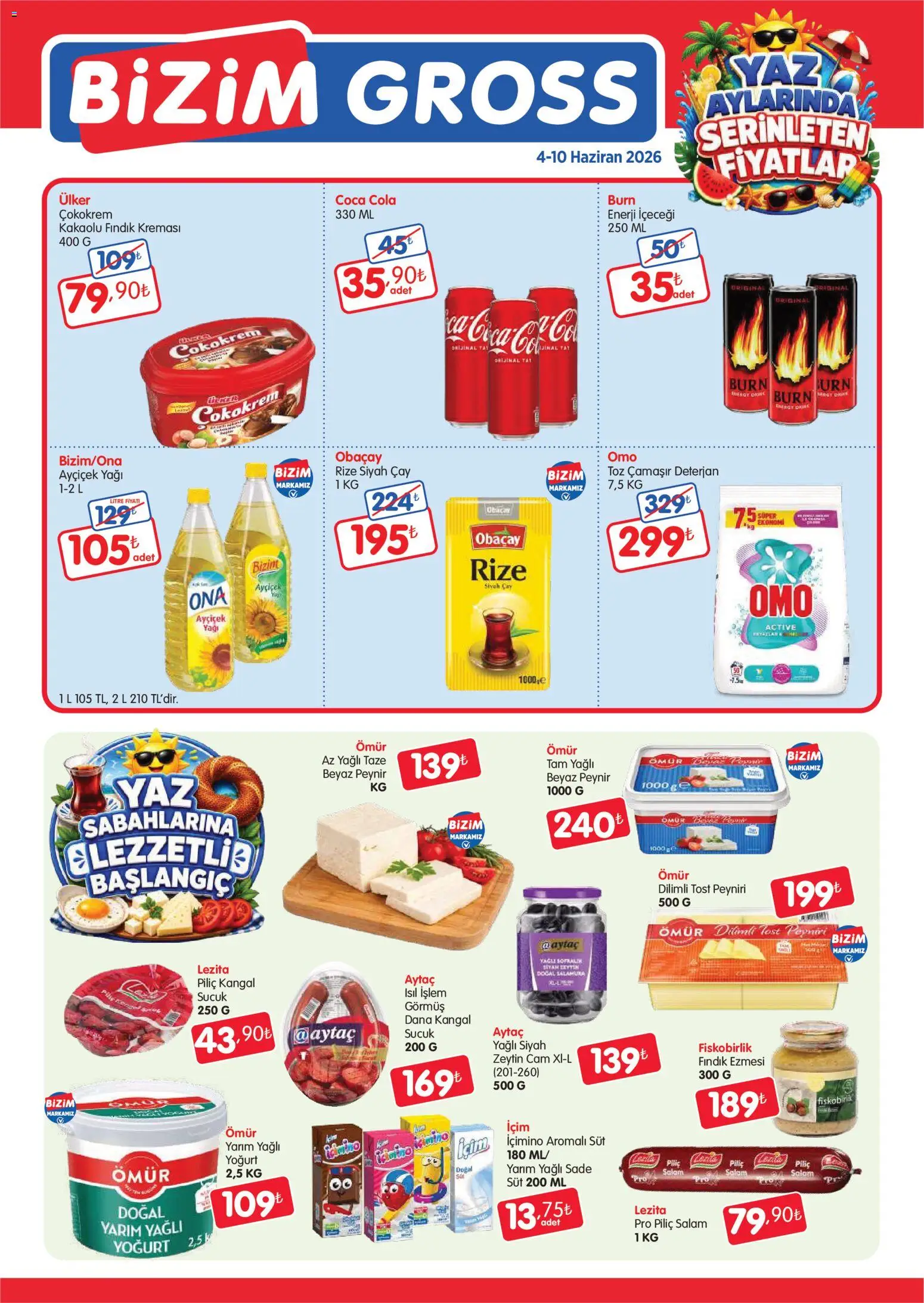 Bizim Toptan Bizim Toptan - Bizim Gross Fırsat Bülteni 04.06.2026 - Broşürünün önizlemesi - Çay, Peynir, Sucuk, Zeytin, Yoğurt, Enerji içeceği, Deterjan, Salam
