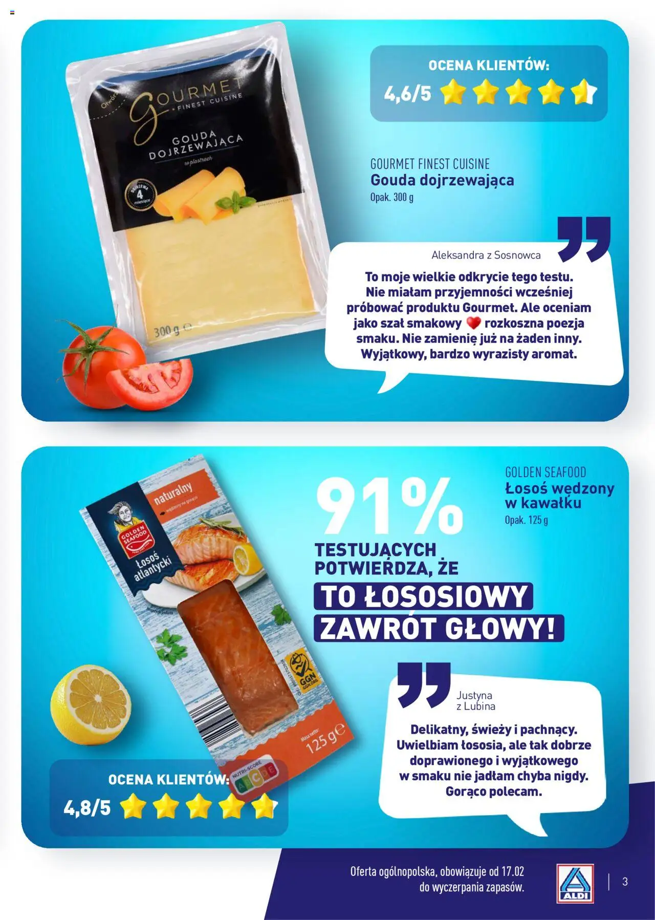 Pogląd gazetki "Wielki test" ze sklepu Aldi ważnej od 17.02.2025