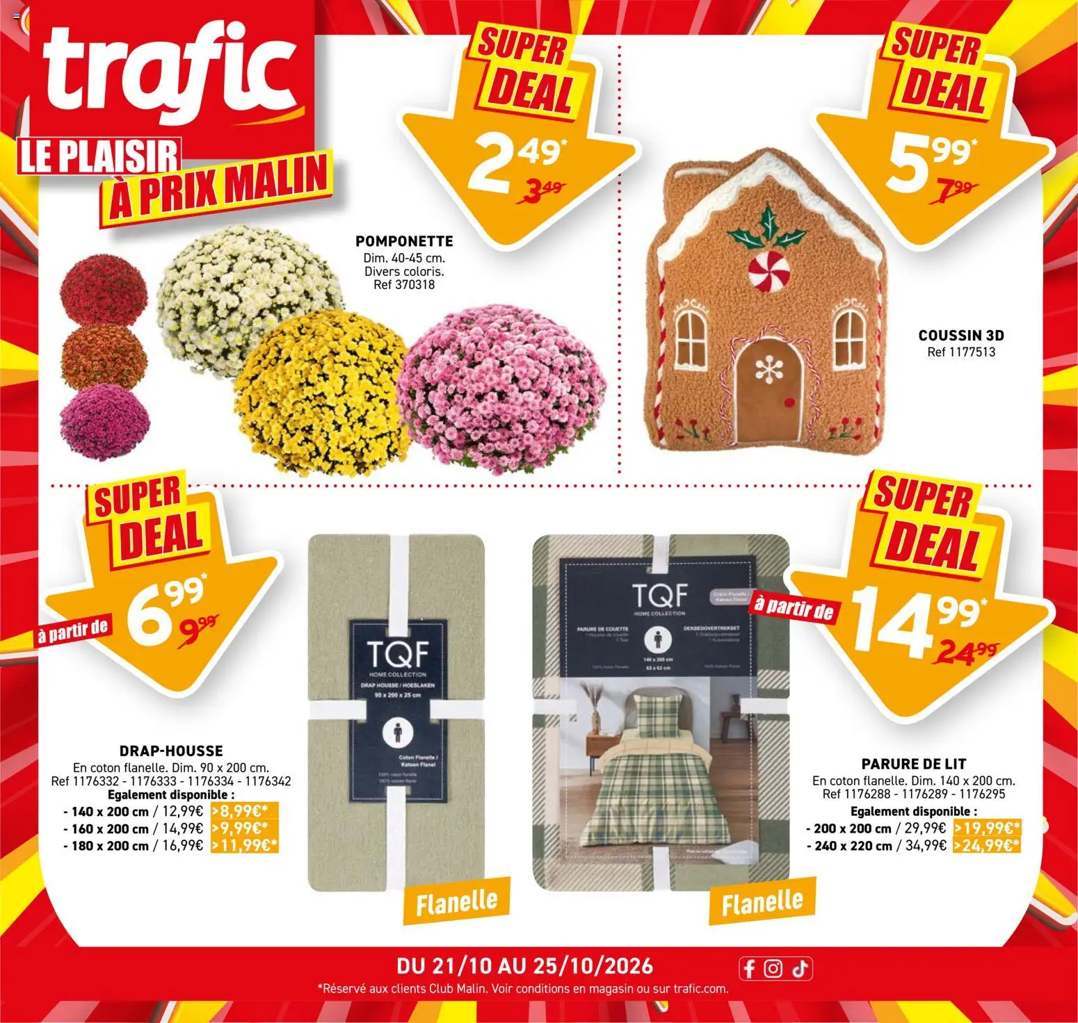 Voorbeeld van Trafic Publicité van winkel Trafic geldig vanaf 21/10/2026 - Hoeslaken