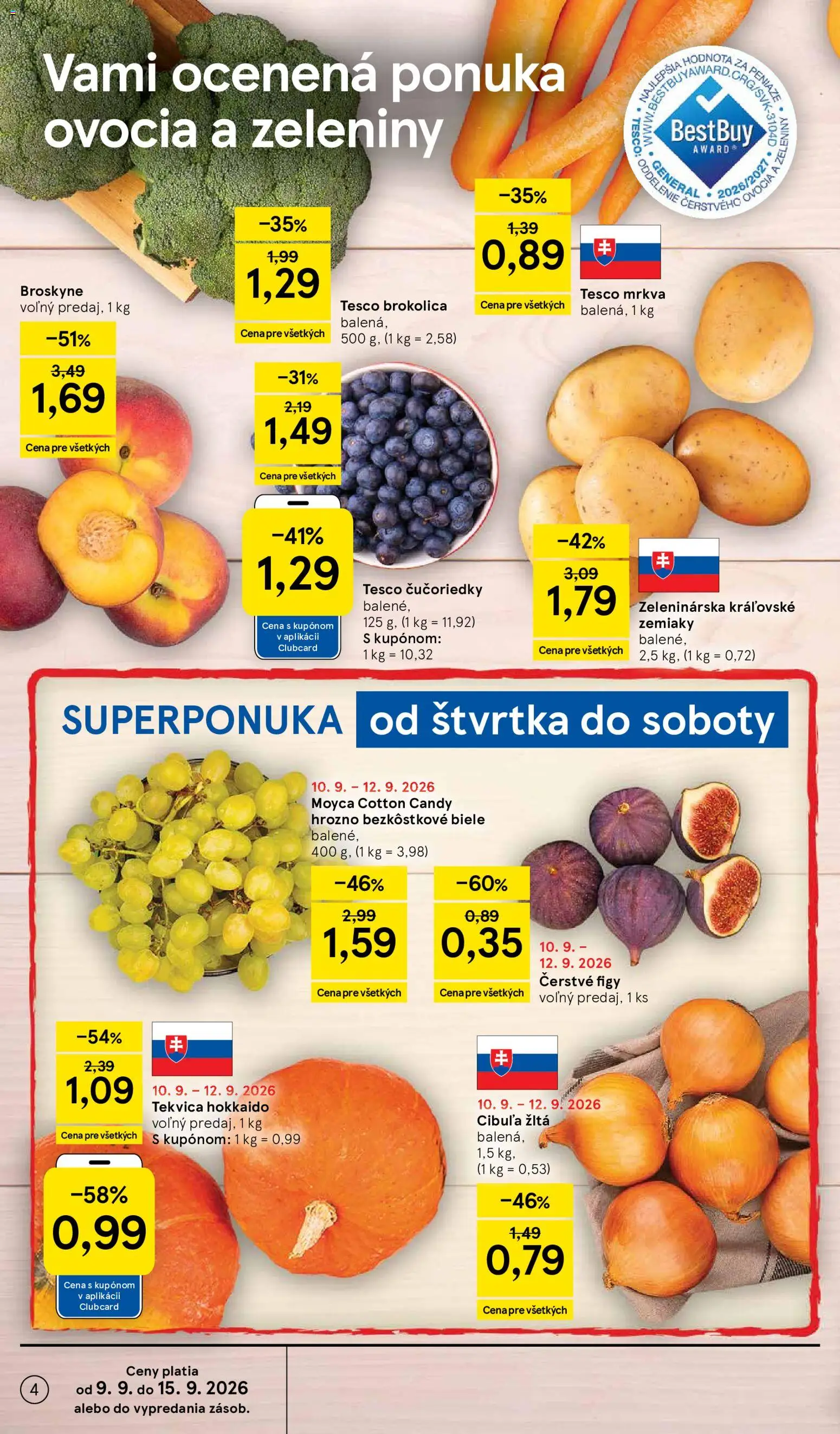 Náhľad Tesco letáku platného od 09.09.2026
