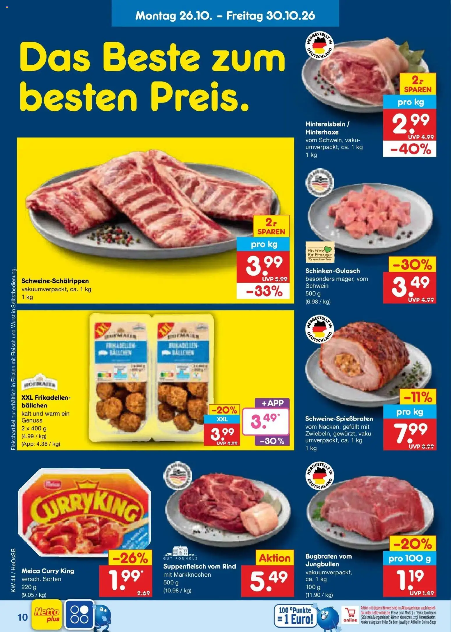Vorschau von dem Prospekt des Geschäftes Netto Marken-Discount, gültig ab dem 26.10.2026 - Wurst, Fleisch, Suppenfleisch, Meica