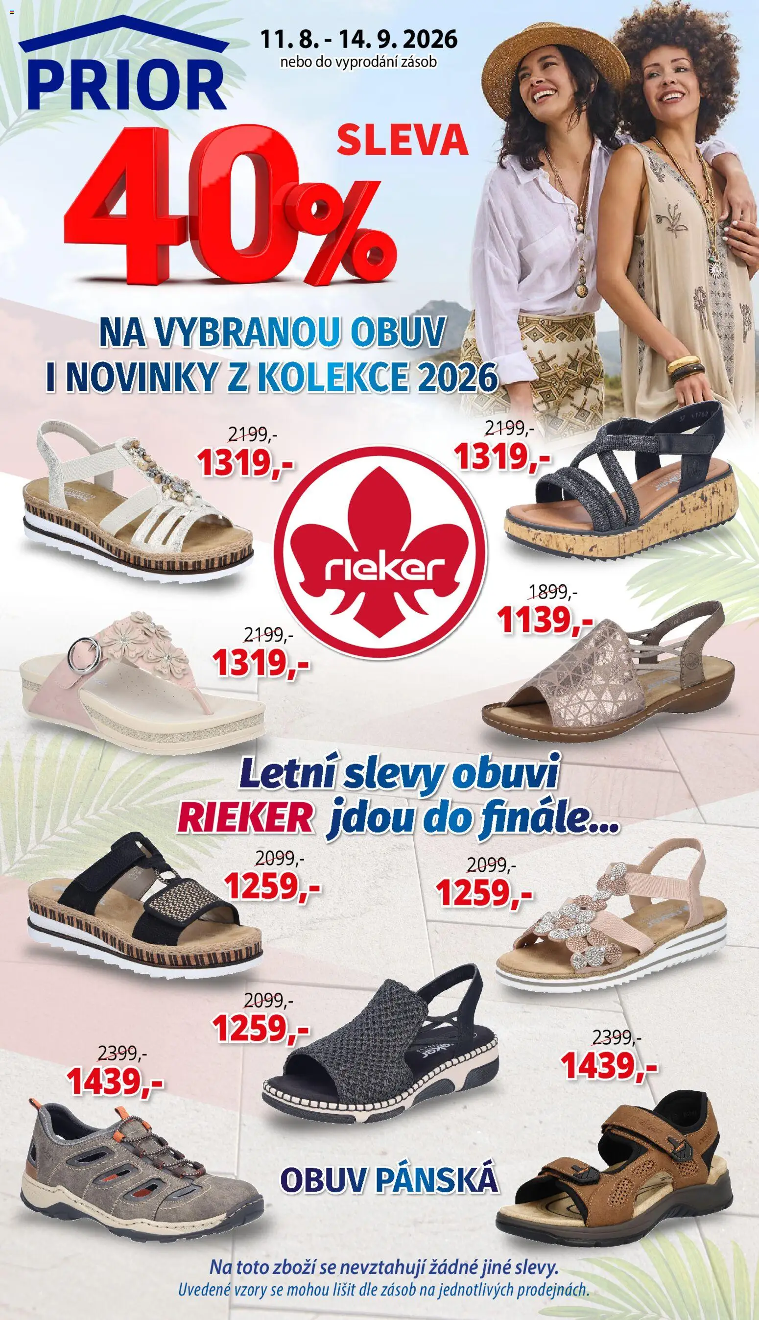 Náhled nabídky: Prior Prior - Akční Nabídka Obuvi 40% Na Vybranou Obuv Rieker platný od 11.08.2026 - Obuv