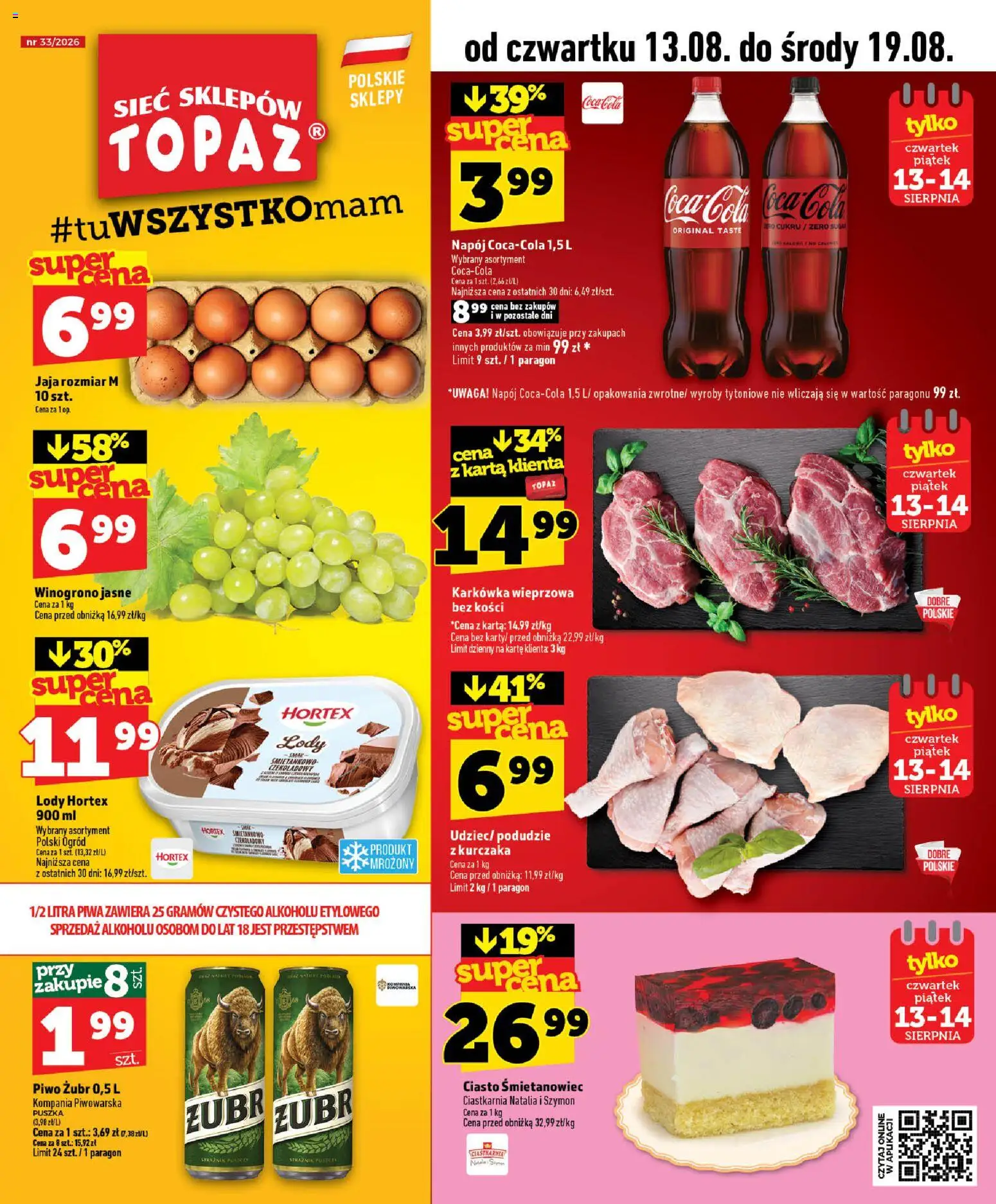 Pogląd gazetki "Topaz gazetka" ze sklepu Topaz ważnej od 13.08.2026