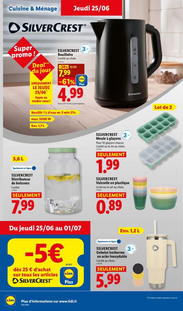 Nouveau catalogue Lidl à partir du 25/06