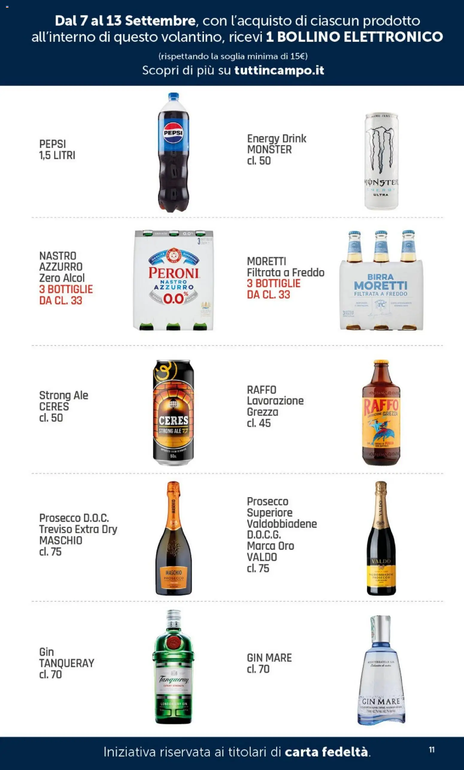 Anteprima dell'opuscolo DOK volantino Grande Raccolta Fila dal negozio DOK valido da 07/09/2026 - Birra, Gin, Prosecco, Alcol, Ceres, Pepsi, Prosecco D.O.C.