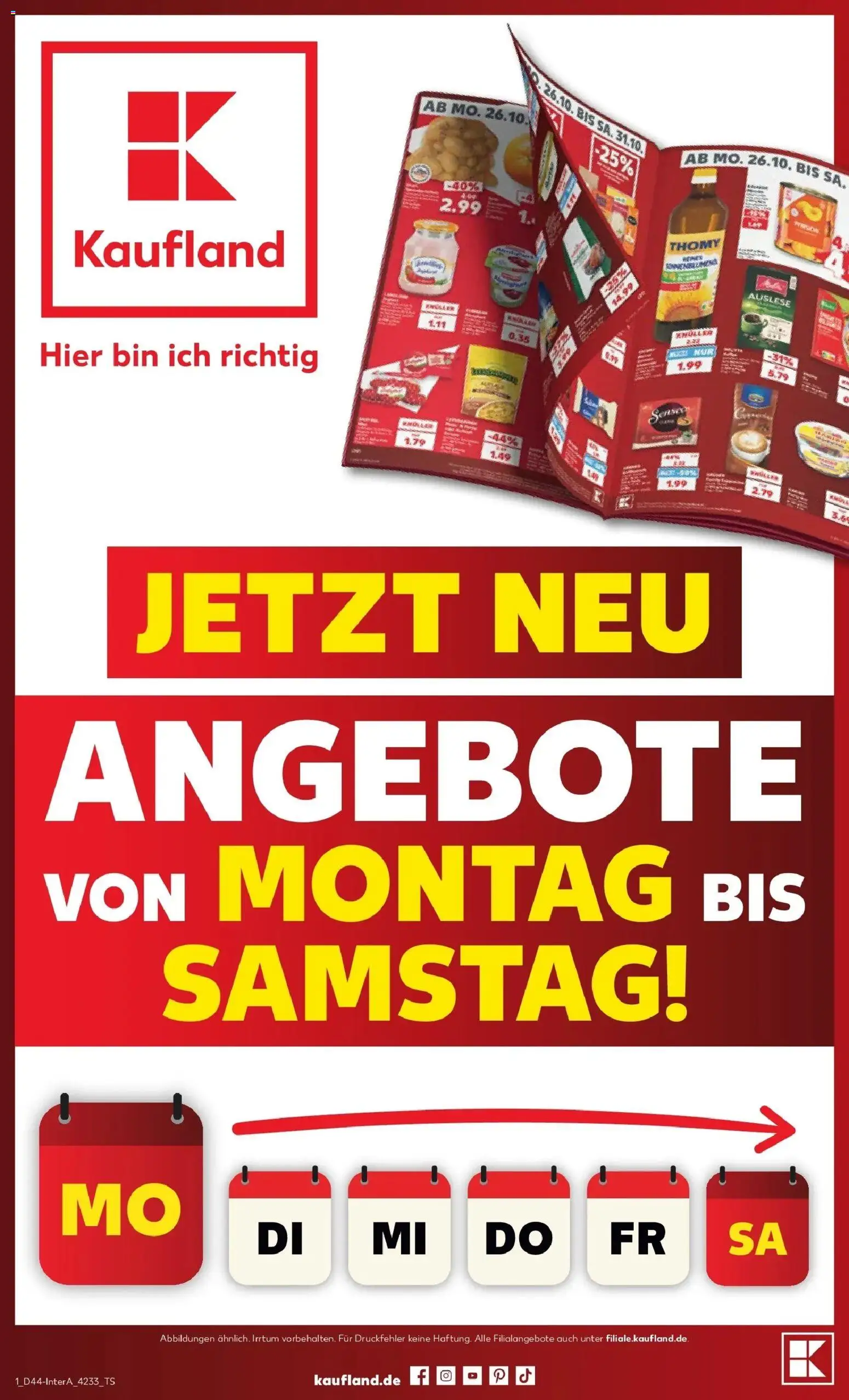 Vorschau von dem Prospekt des Geschäftes Kaufland, gültig ab dem 26.10.2026