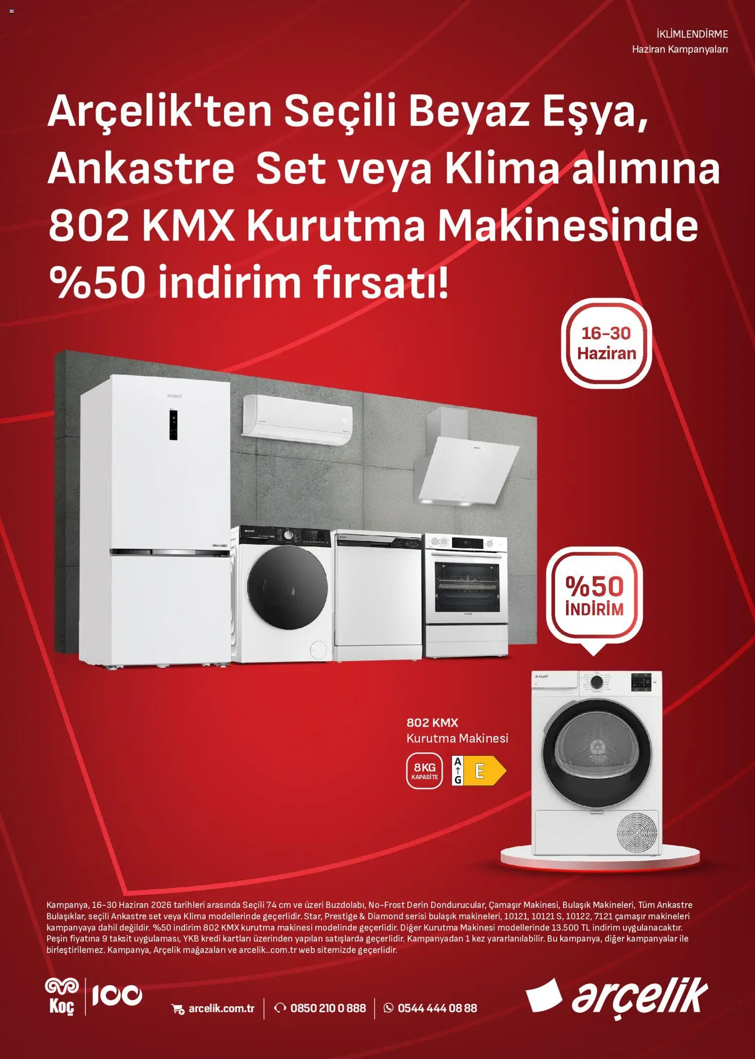 Arçelik Arçelik İklimlendirme Kataloğu 16.06.2026 - Broşürünün önizlemesi - Kurutma makinesi, Klima