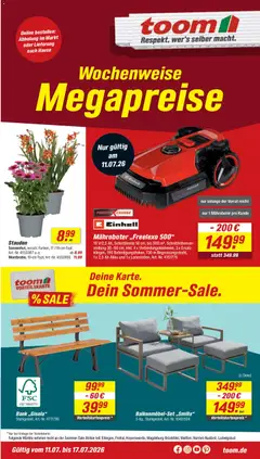 Vorschau von dem Prospekt des Geschäftes Toom Baumarkt, gültig ab dem 11.07.2026