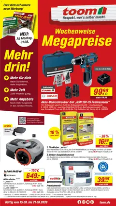 Vorschau von dem Prospekt des Geschäftes Toom Baumarkt, gültig ab dem 15.08.2026