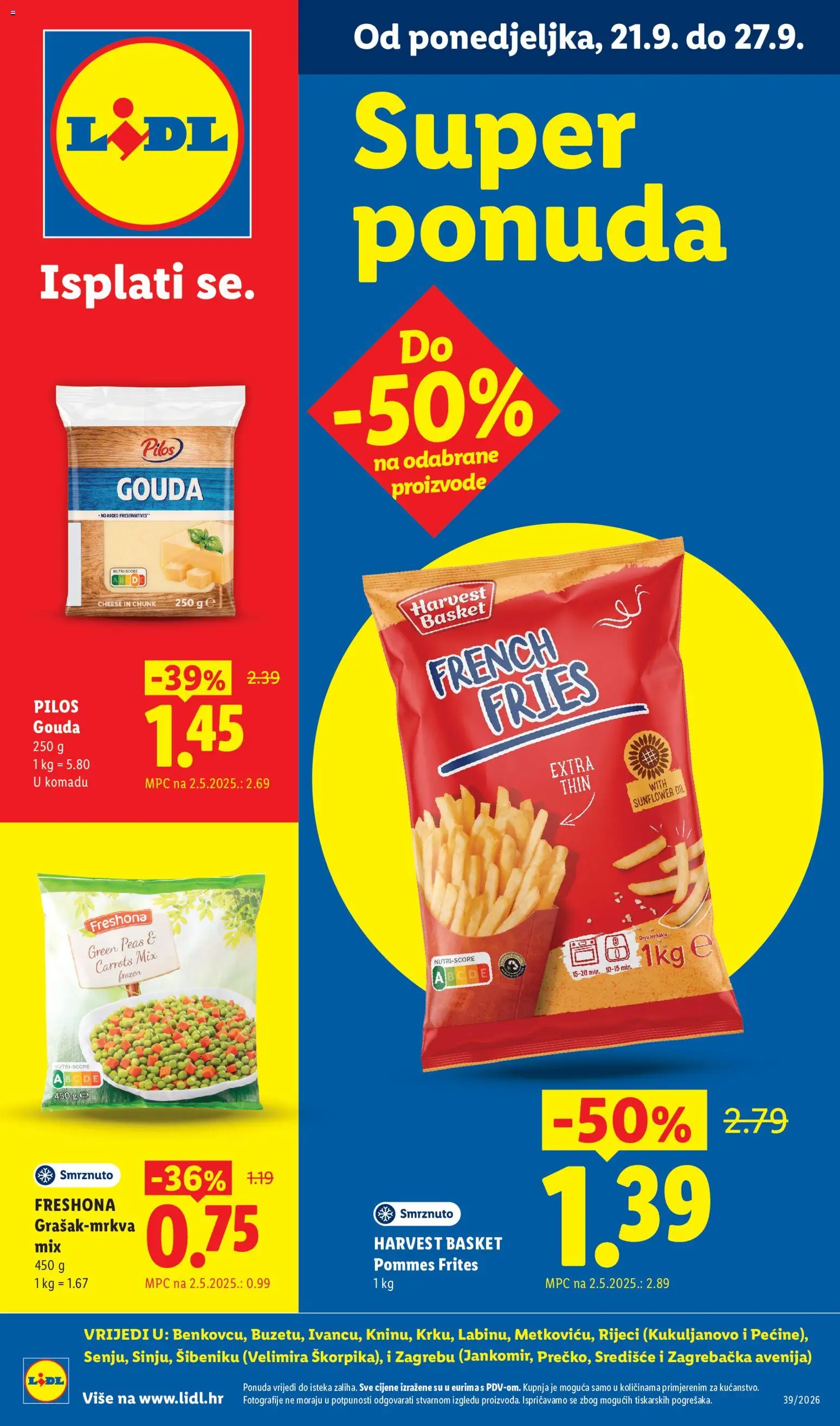 Pregled letka Lidl Super ponuda trgovine Lidl vrijedi od 21.09.2026